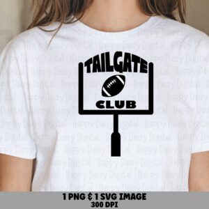 Tailgate Club SVG PNG Tailgate Club Design Goalpost Icon Design Cricut Silhouette Canva Commercial Use POD
