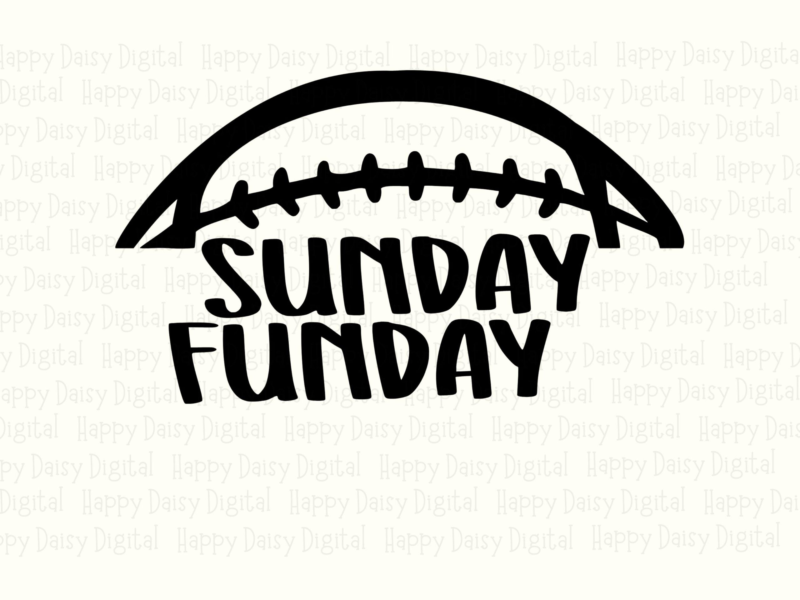 Sunday Funday SVG PNG Sunday Funday Football Football Icon Design Cricut Silhouette Canva Commercial Use POD - Image 2