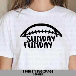 Sunday Funday SVG PNG Sunday Funday Football Football Icon Design Cricut Silhouette Canva Commercial Use POD