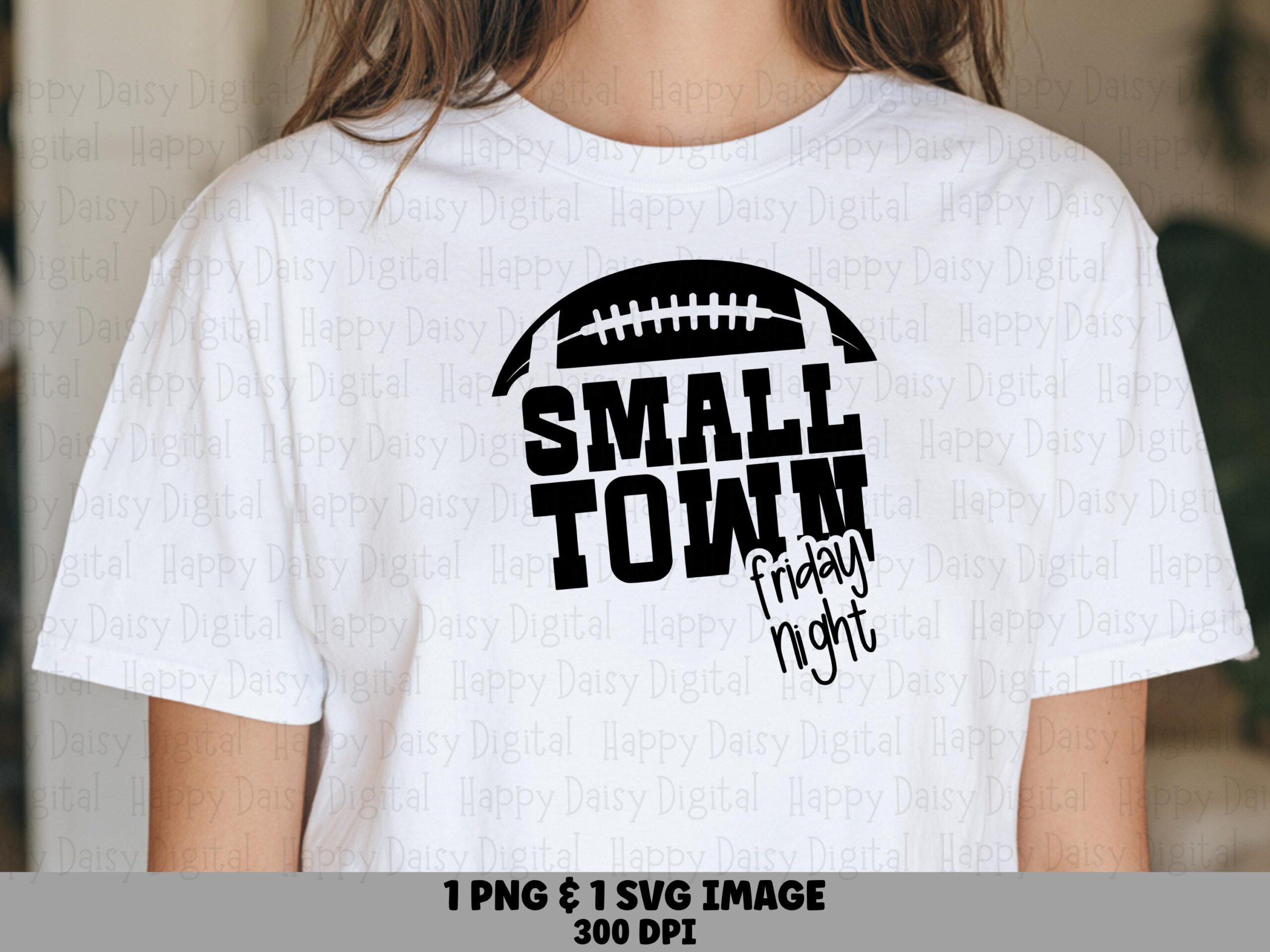 Small Town Friday Night SVG PNG Small Town Friday Night Football Icon Design Cricut Silhouette Canva Commercial Use POD