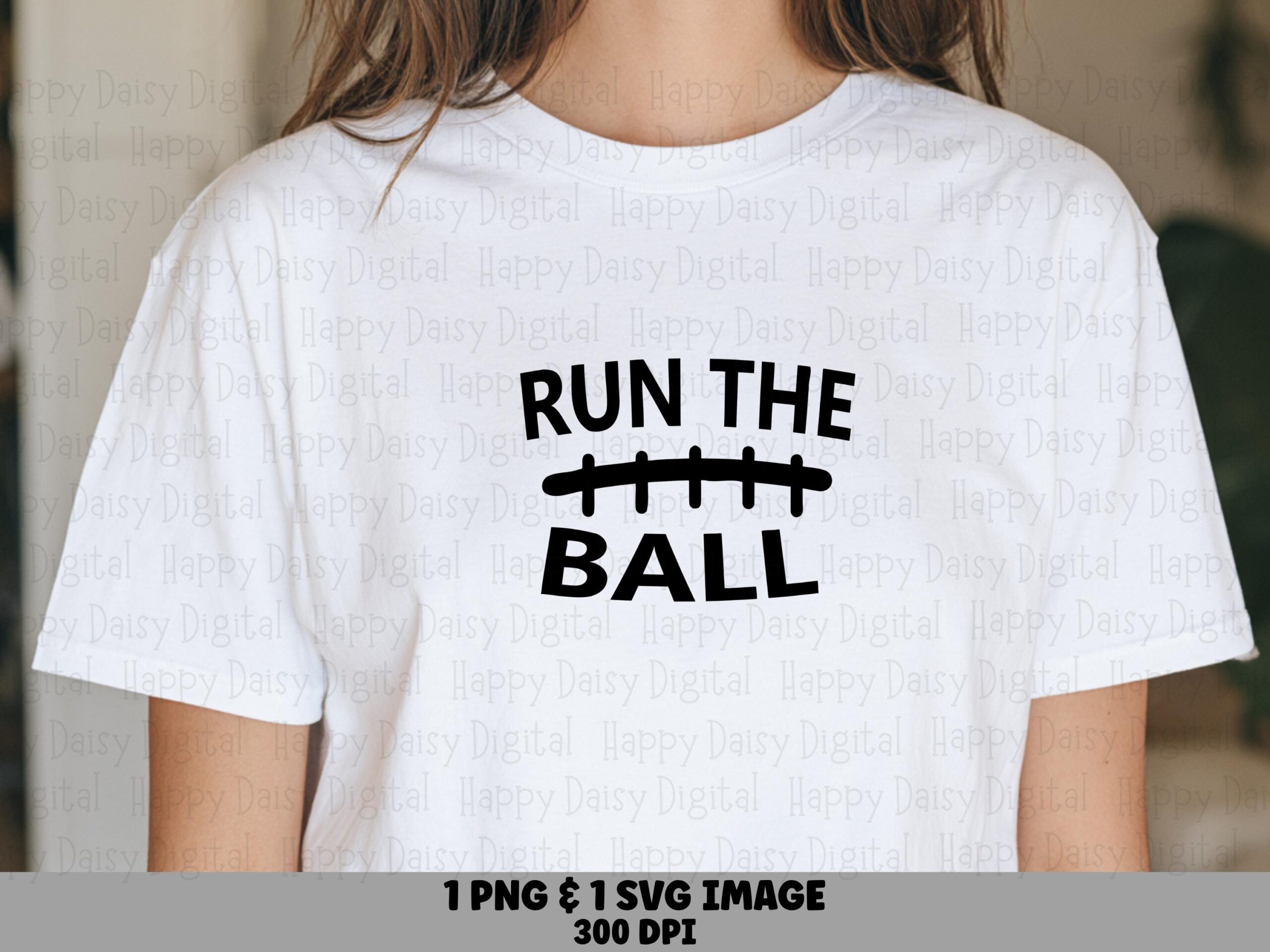 Run The Ball SVG PNG Run The Ball Design Football Lace Icon Cricut Silhouette Canva Commercial Use POD