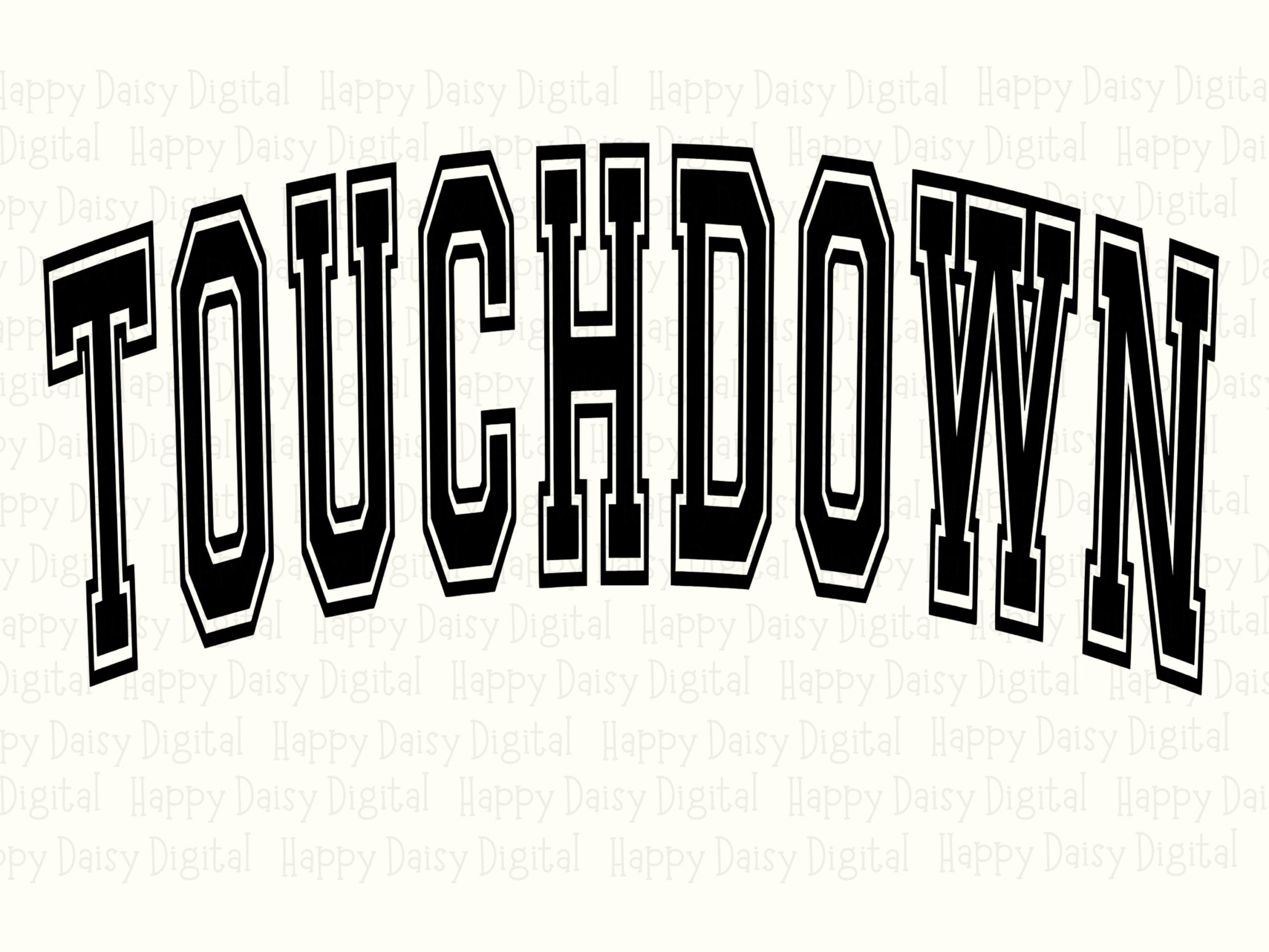 Touchdown SVG PNG Touchdown Varsity Design Arched Text Design Cricut Silhouette Canva Commercial Use POD - Image 2