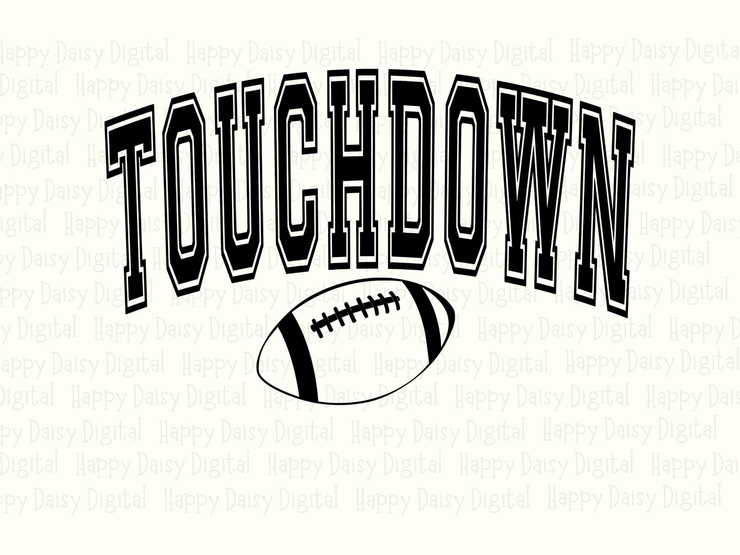 Touchdown SVG PNG Touchdown Simple Design Football Icon Design Cricut Silhouette Canva Commercial Use POD - Image 2