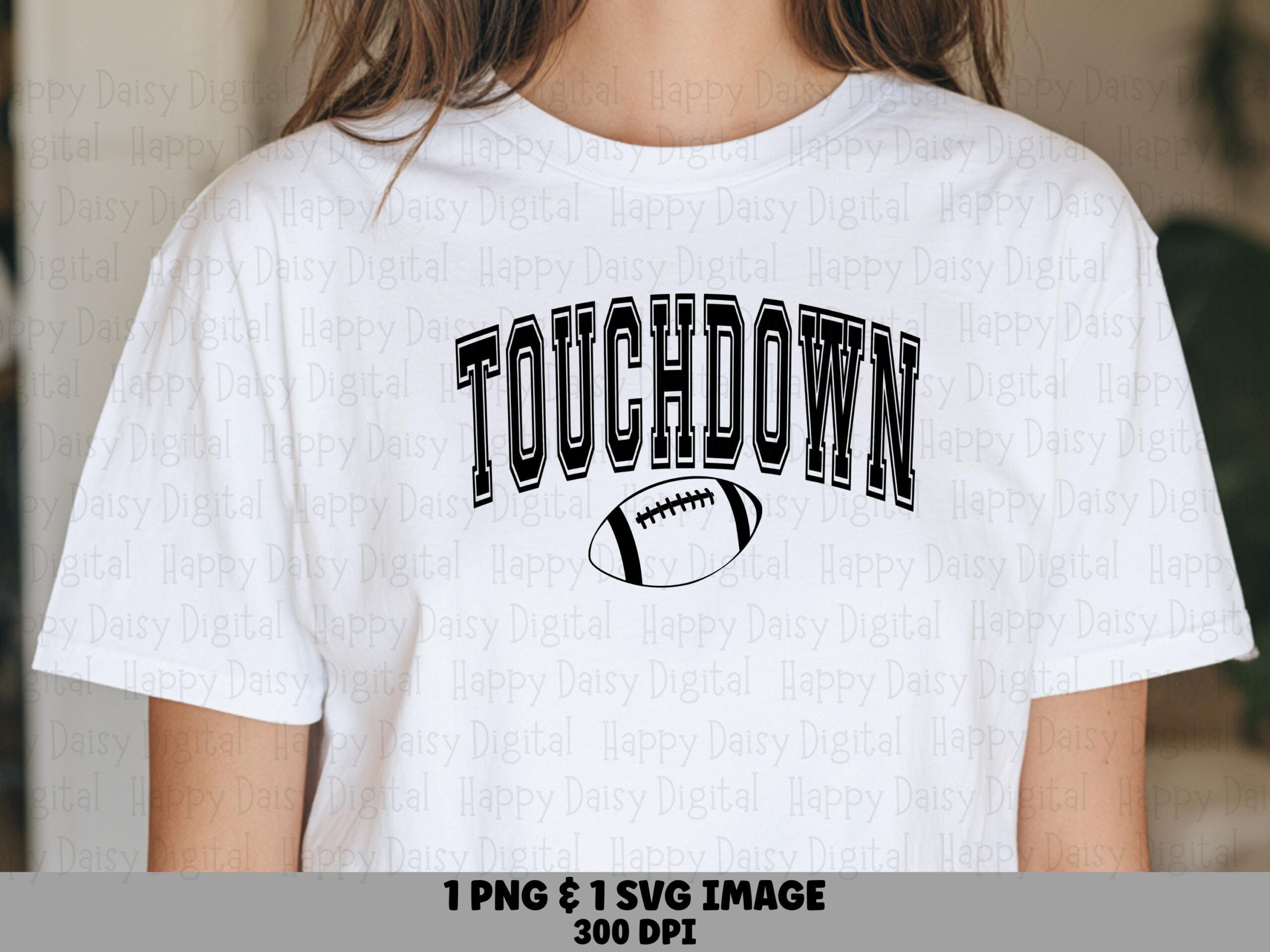 Touchdown SVG PNG Touchdown Simple Design Football Icon Design Cricut Silhouette Canva Commercial Use POD