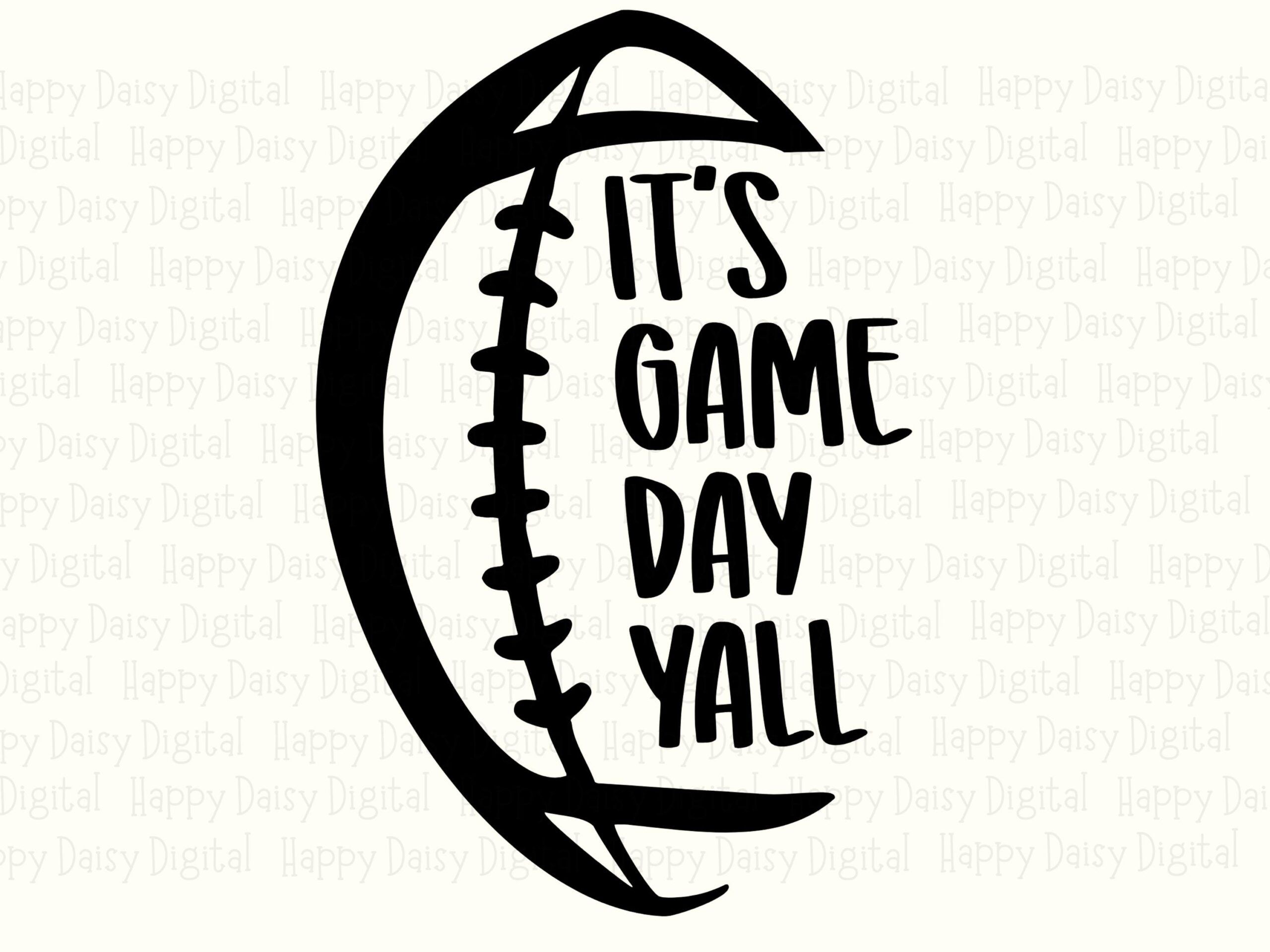 It's Game Day Y'all SVG PNG Game Day Yall Badge Circle Badge Design Cricut Silhouette Canva Commercial Use POD - Image 2