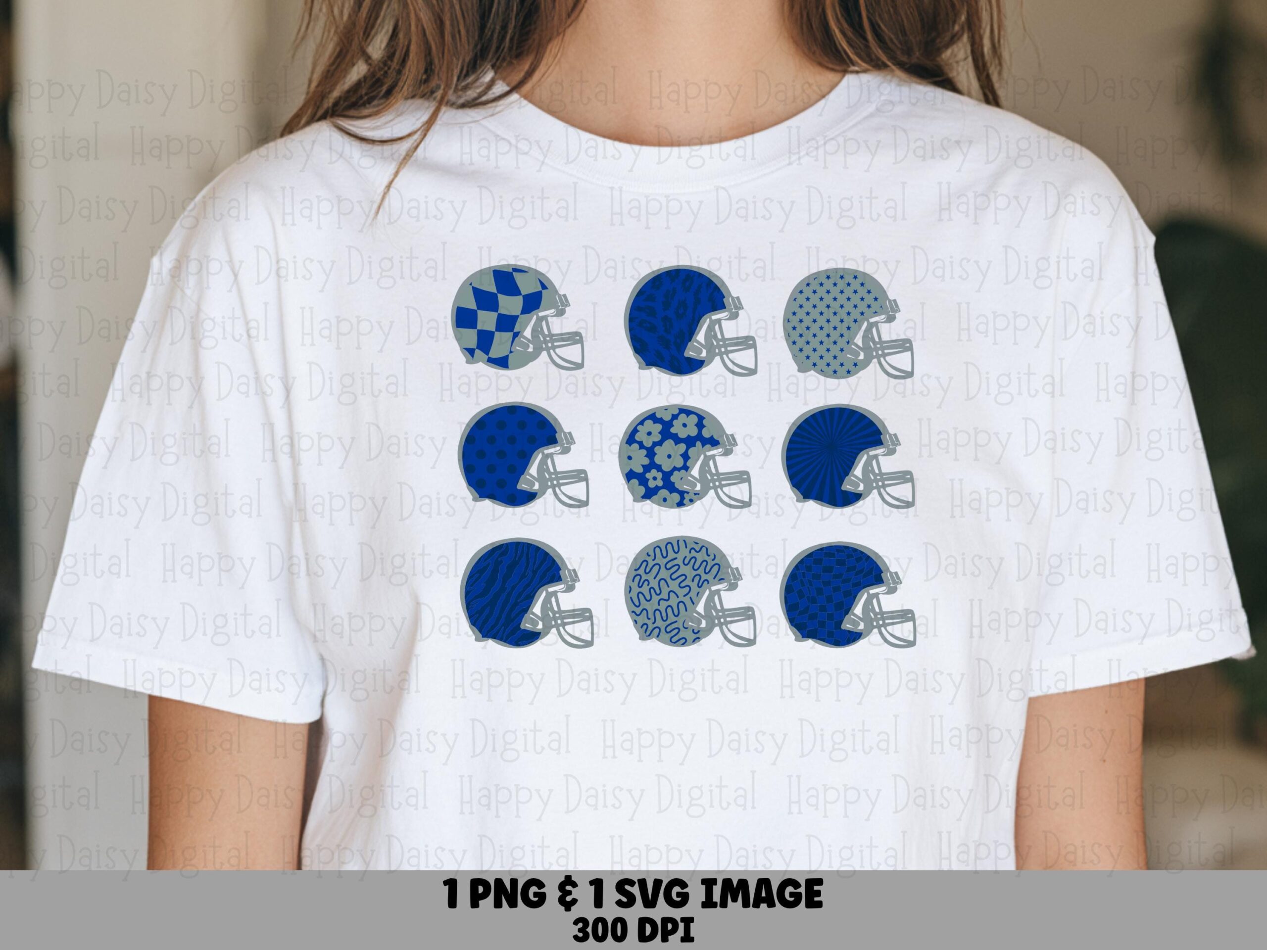 Football Helmet Grid SVG PNG Blue And SilverHelmet Grid Helmet Pattern Design Cricut Silhouette Canva Commercial Use POD