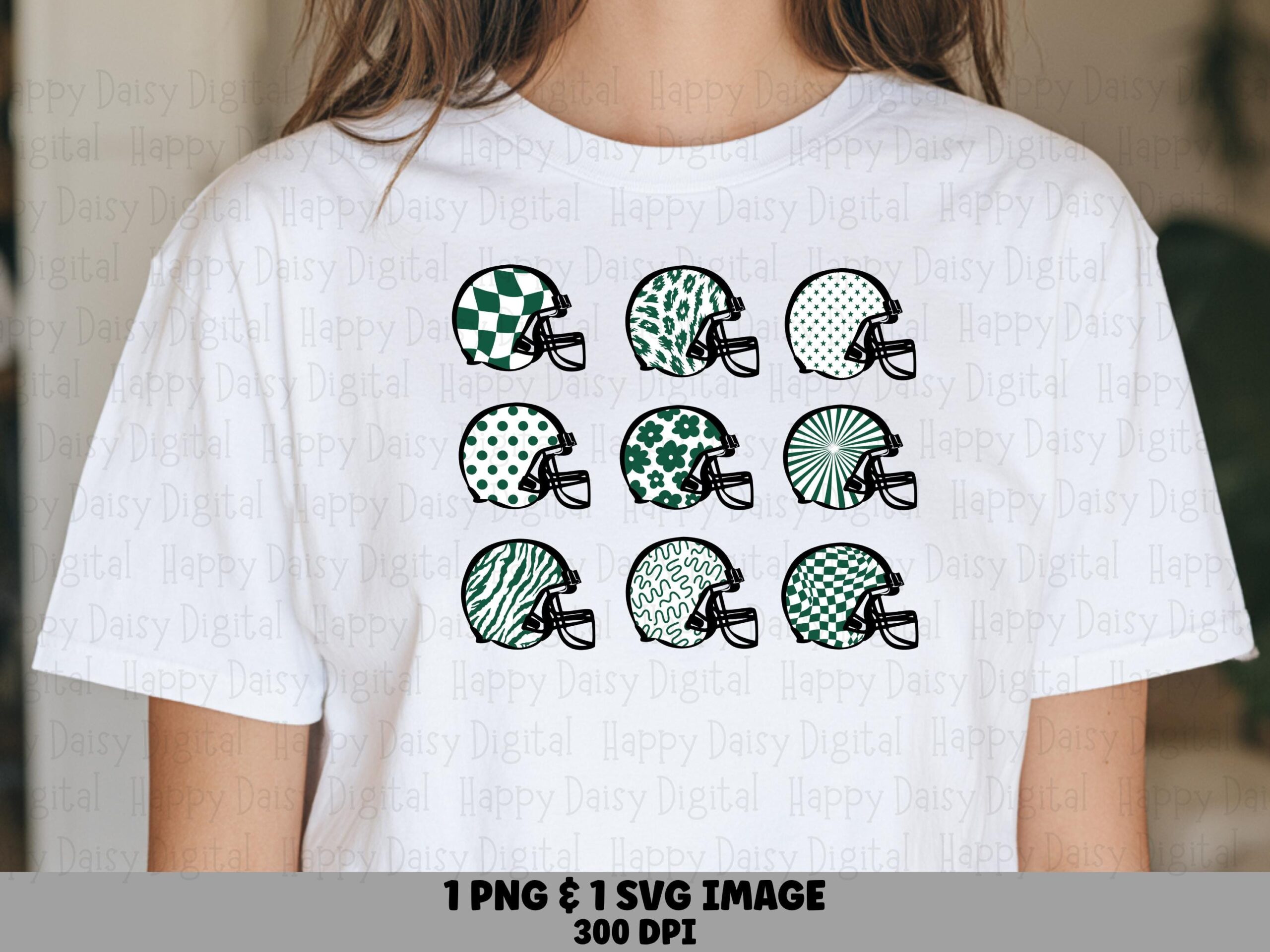 Football Helmet Grid SVG PNG Green and White Helmet Grid Helmet Pattern Design Cricut Silhouette Canva Commercial Use POD