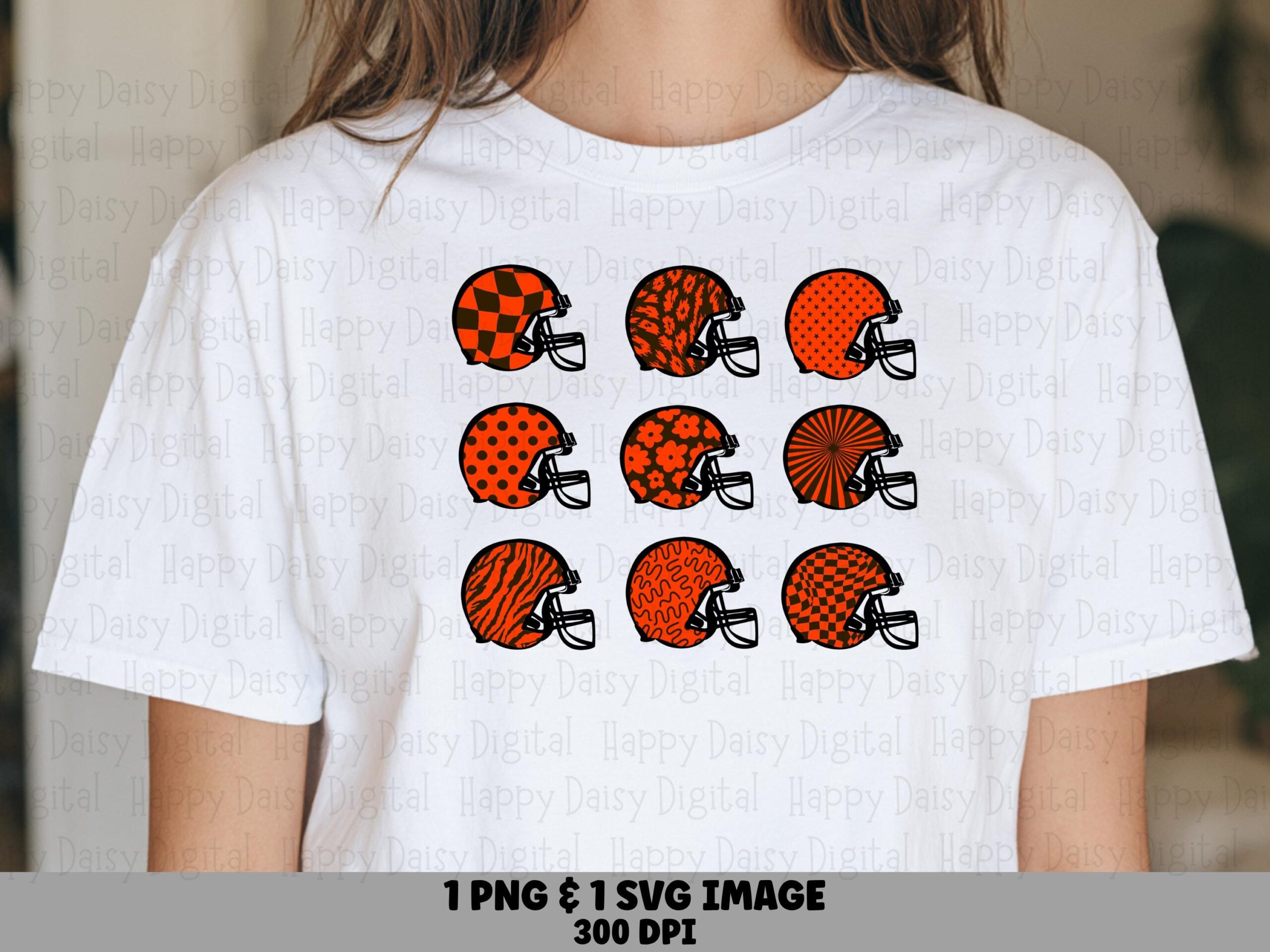 Football Helmet Grid SVG PNG Orange & Black Gradient Helmet Grid Helmet Pattern Design Cricut Silhouette Canva Commercial Use POD