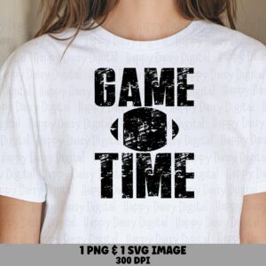 Game Time SVG PNG Game Time Design Football Icon Design Cricut Silhouette Canva Commercial Use POD