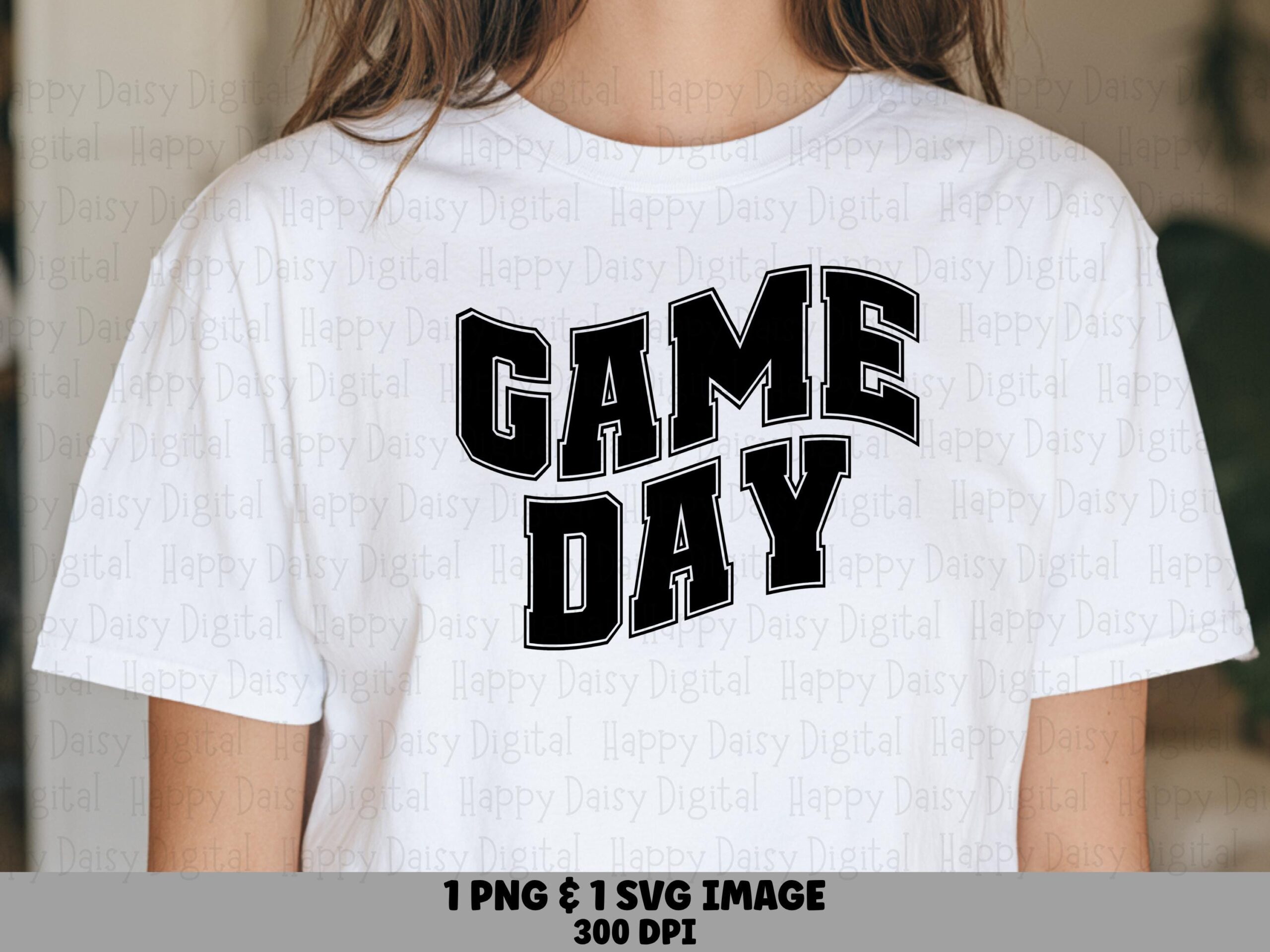 Game Day SVG PNG Game Day Bold Block Bold Block Text Cricut Silhouette Canva Commercial Use POD