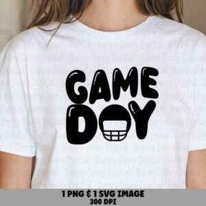 Game Day SVG PNG Game Day Helmet Icon Helmet Icon Design Cricut Silhouette Canva Commercial Use POD