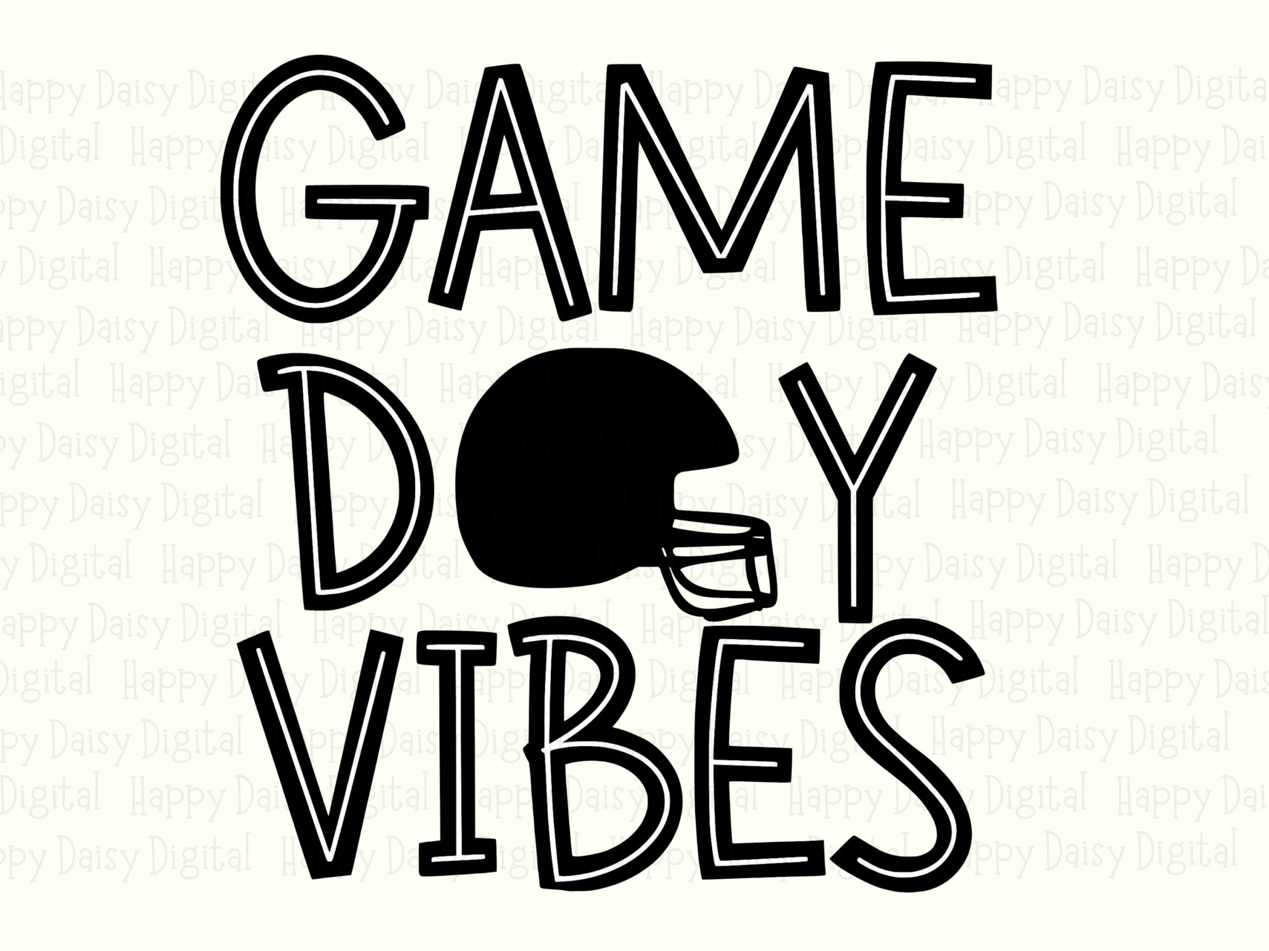 Game Day Vibes SVG PNG Game Day Vibes Helmet Helmet Icon Design Cricut Silhouette Canva Commercial Use POD - Image 2