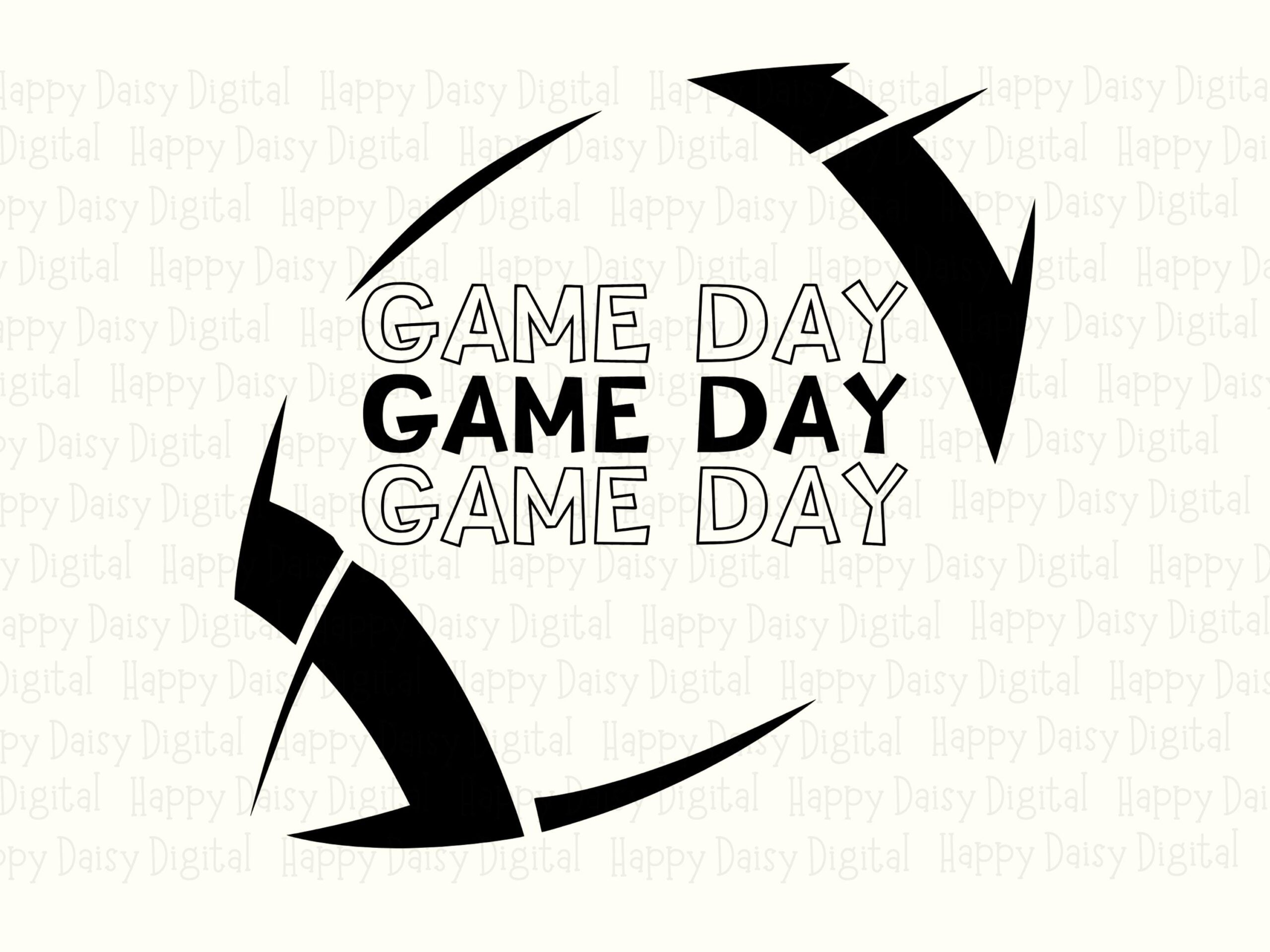 Game Day SVG PNG Game Day Swoosh Design Line Accent Design Cricut Silhouette Canva Commercial Use POD - Image 2