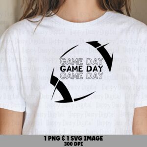 Game Day SVG PNG Game Day Swoosh Design Line Accent Design Cricut Silhouette Canva Commercial Use POD