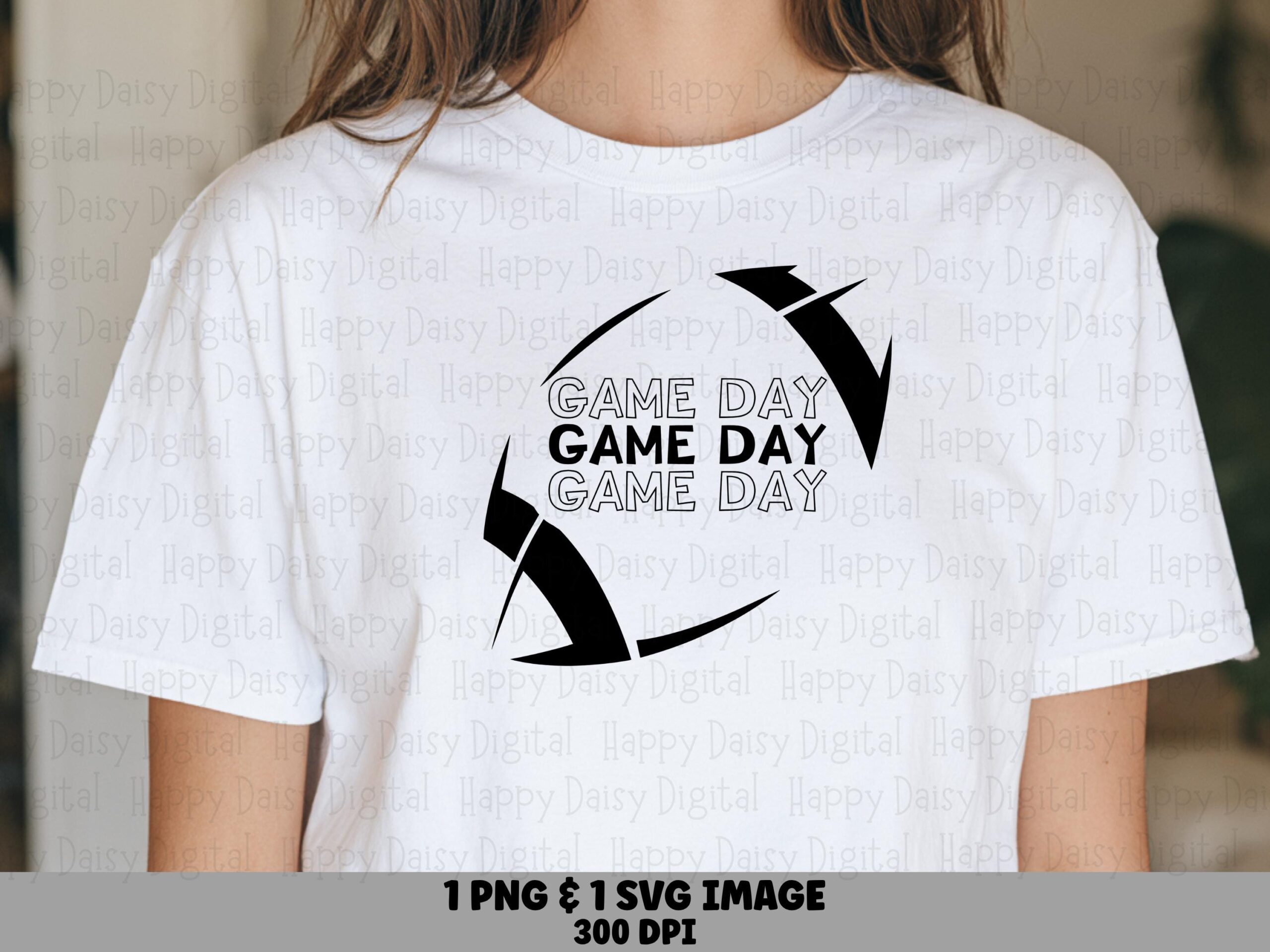 Game Day SVG PNG Game Day Swoosh Design Line Accent Design Cricut Silhouette Canva Commercial Use POD
