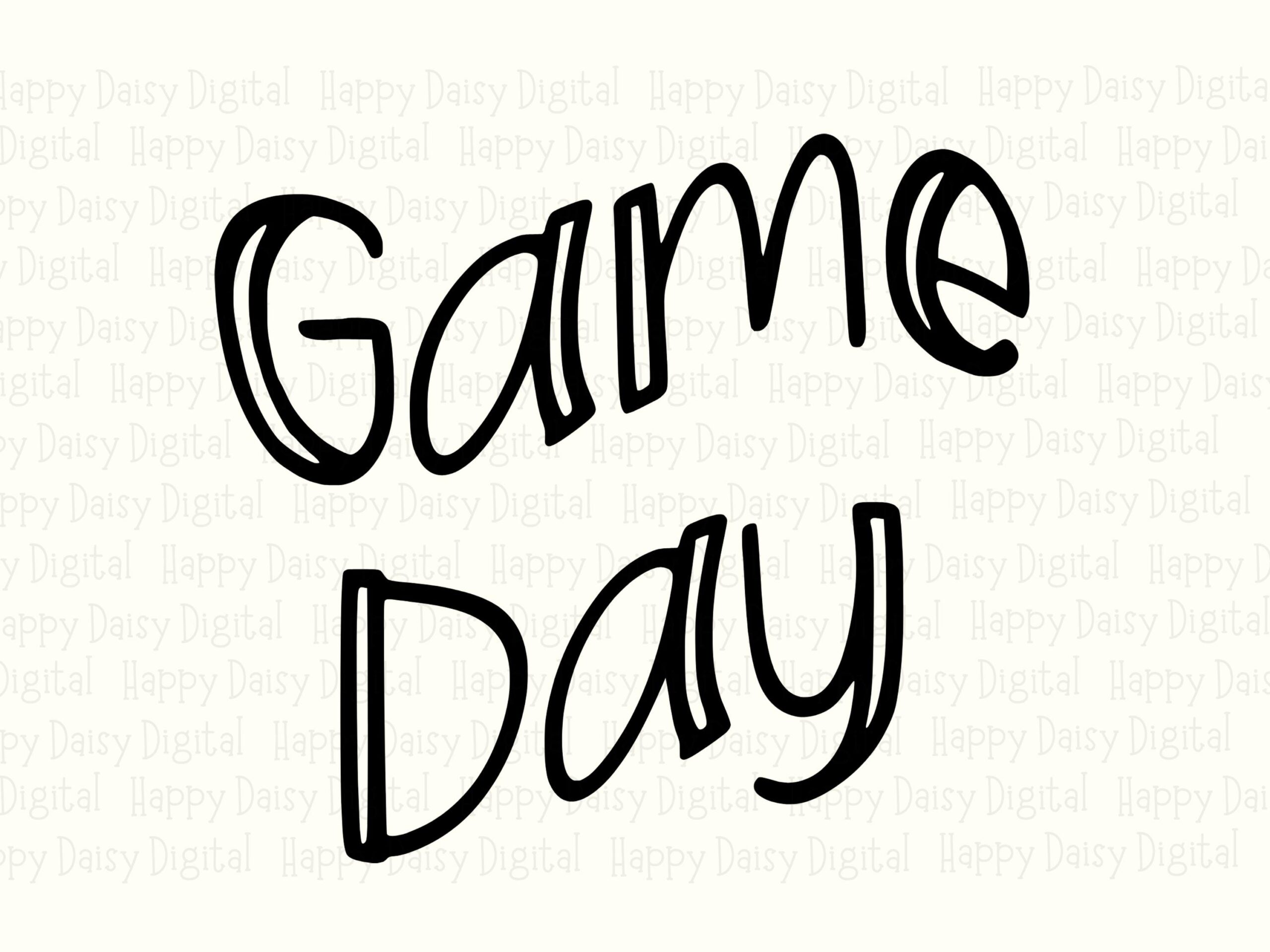 Game Day SVG PNG Game Day Cursive Bow Bow Accent Design Cricut Silhouette Canva Commercial Use POD - Image 2