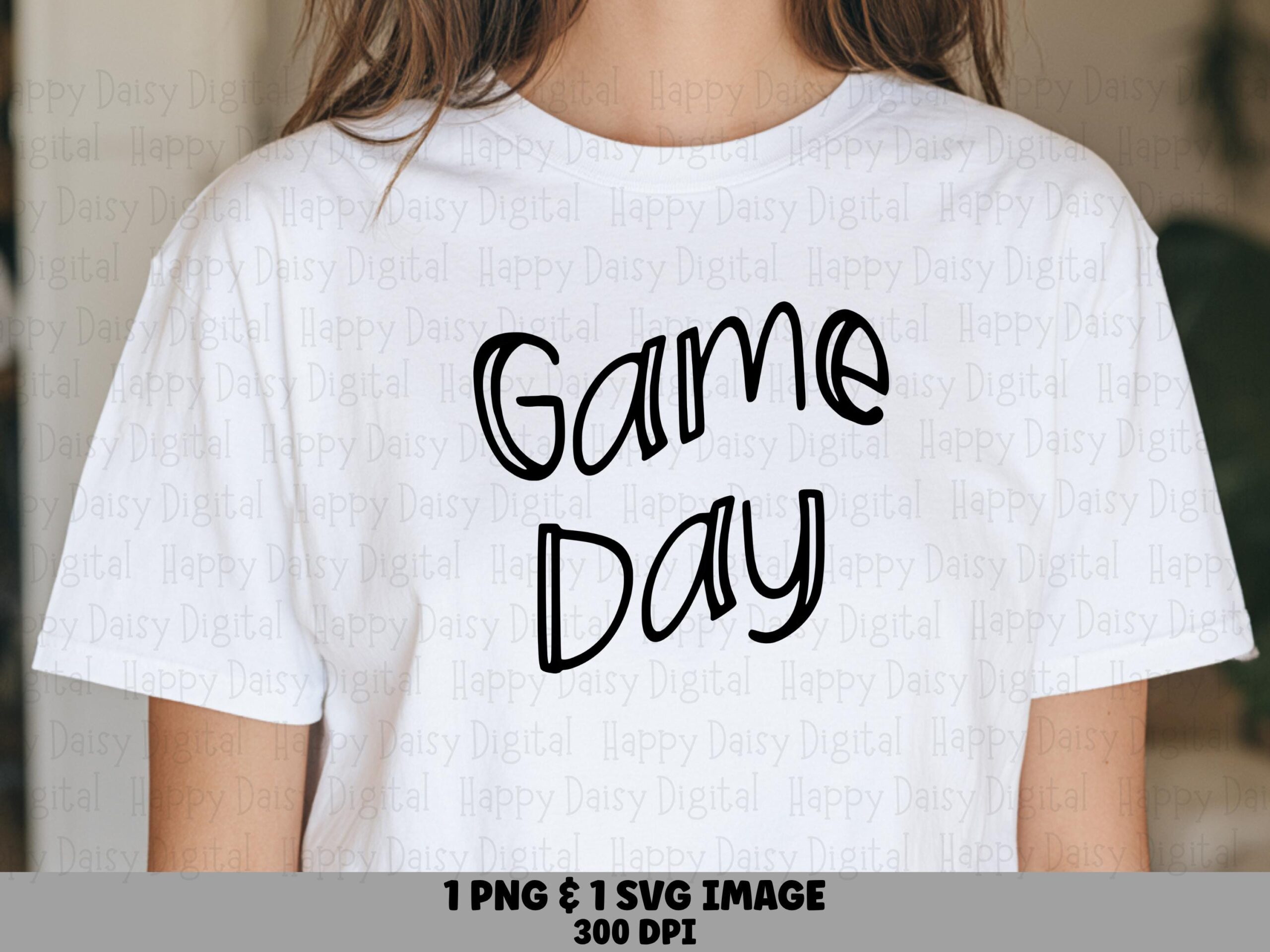 Game Day SVG PNG Game Day Cursive Bow Bow Accent Design Cricut Silhouette Canva Commercial Use POD