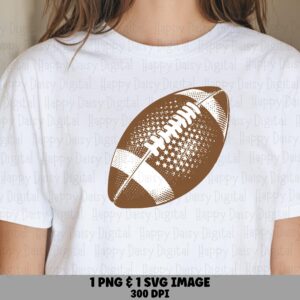 Football Illustration SVG PNG Brown Football Illustration Detailed Illustration Cricut Silhouette Canva Commercial Use POD