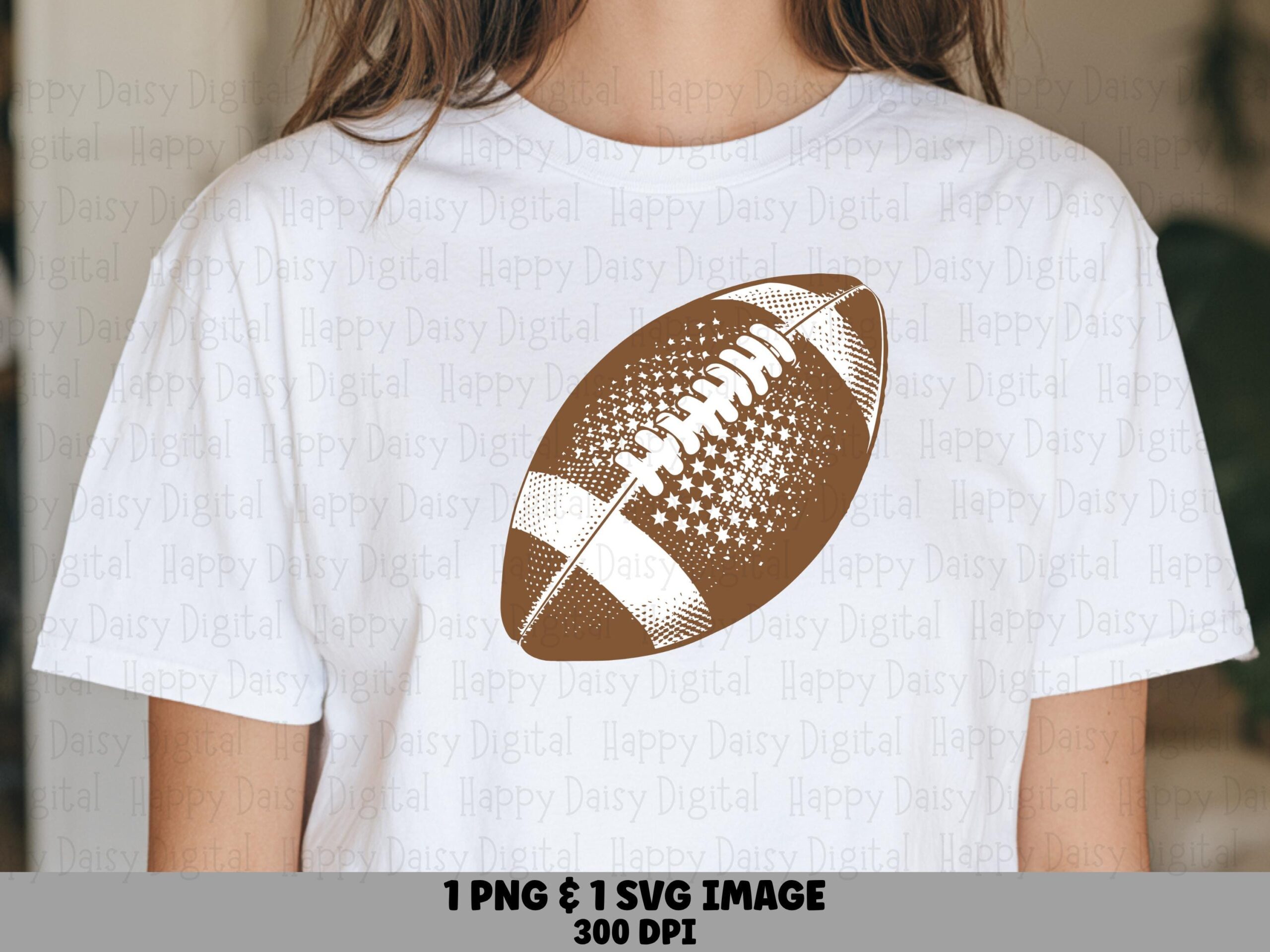 Football Illustration SVG PNG Brown Football Illustration Detailed Illustration Cricut Silhouette Canva Commercial Use POD