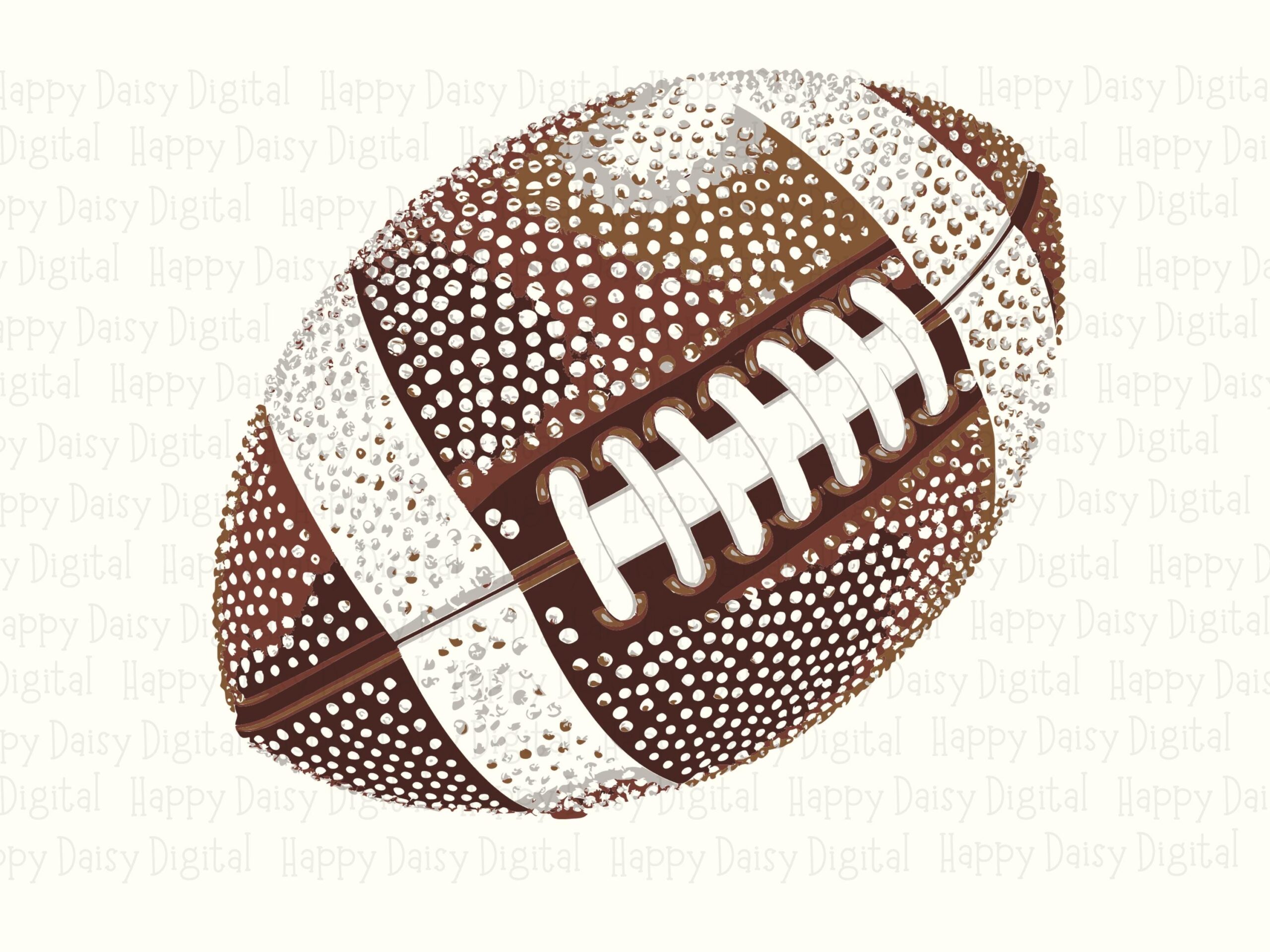 Football Illustration SVG PNG Football Illustration Design Detailed Ball Illustration Cricut Silhouette Canva Commercial Use POD - Image 2