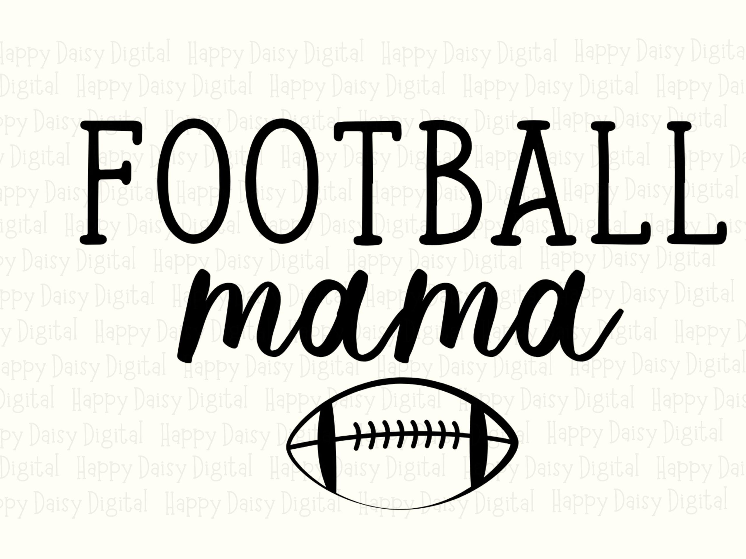 Football Mama SVG PNG Football Mama Text Design Simple Text Design Cricut Silhouette Canva Commercial Use POD - Image 2