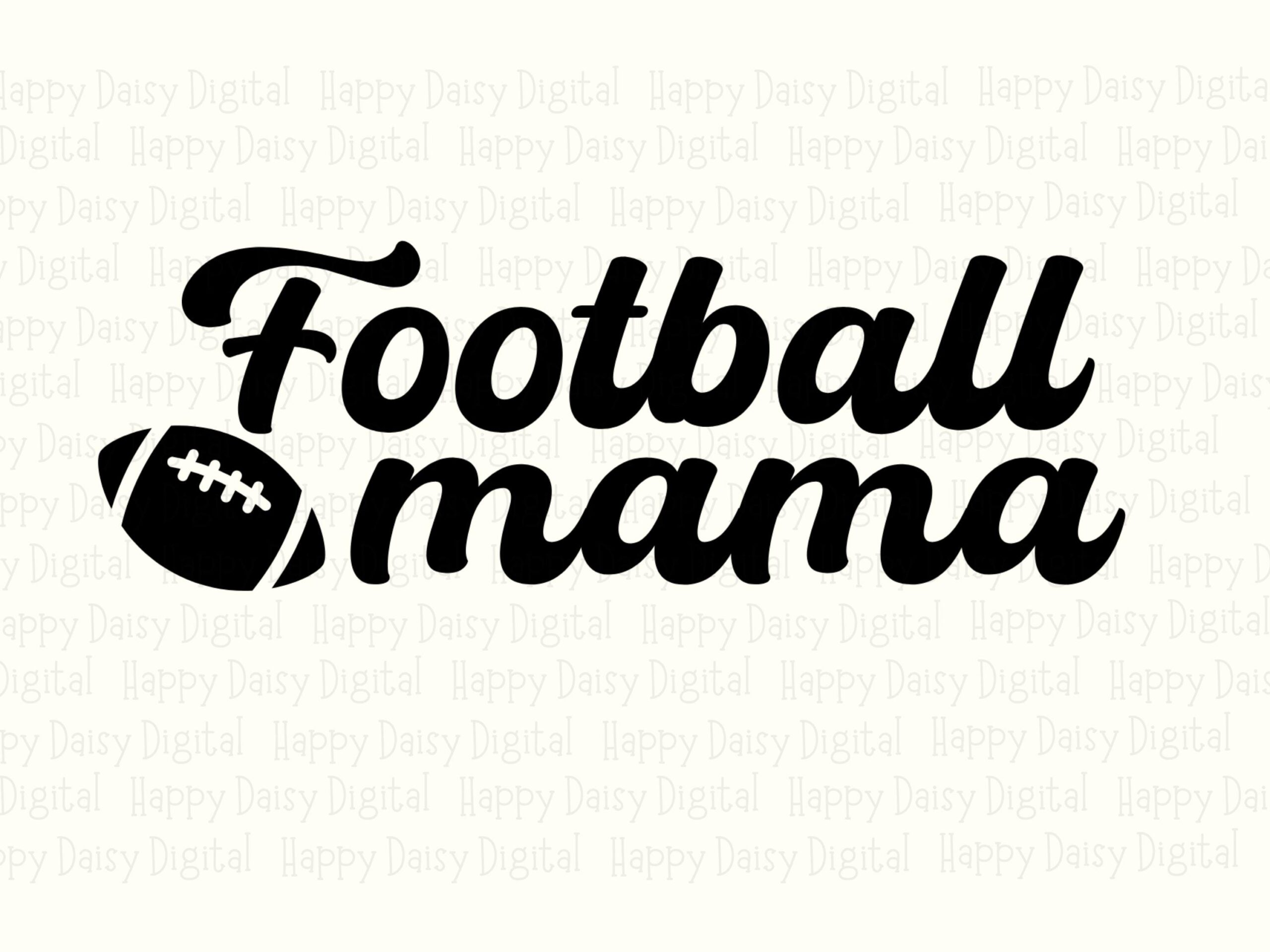Football Mama SVG PNG Football Mama Script Design Script Text Design Cricut Silhouette Canva Commercial Use POD - Image 2