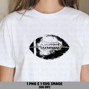 Football Illustration SVG PNG Black Football Illustration Detailed Ball Illustration Cricut Silhouette Canva Commercial Use POD