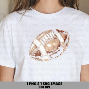 Football Illustration SVG PNG Brown Football Illustration V2 Detailed Ball Illustration Cricut Silhouette Canva Commercial Use POD