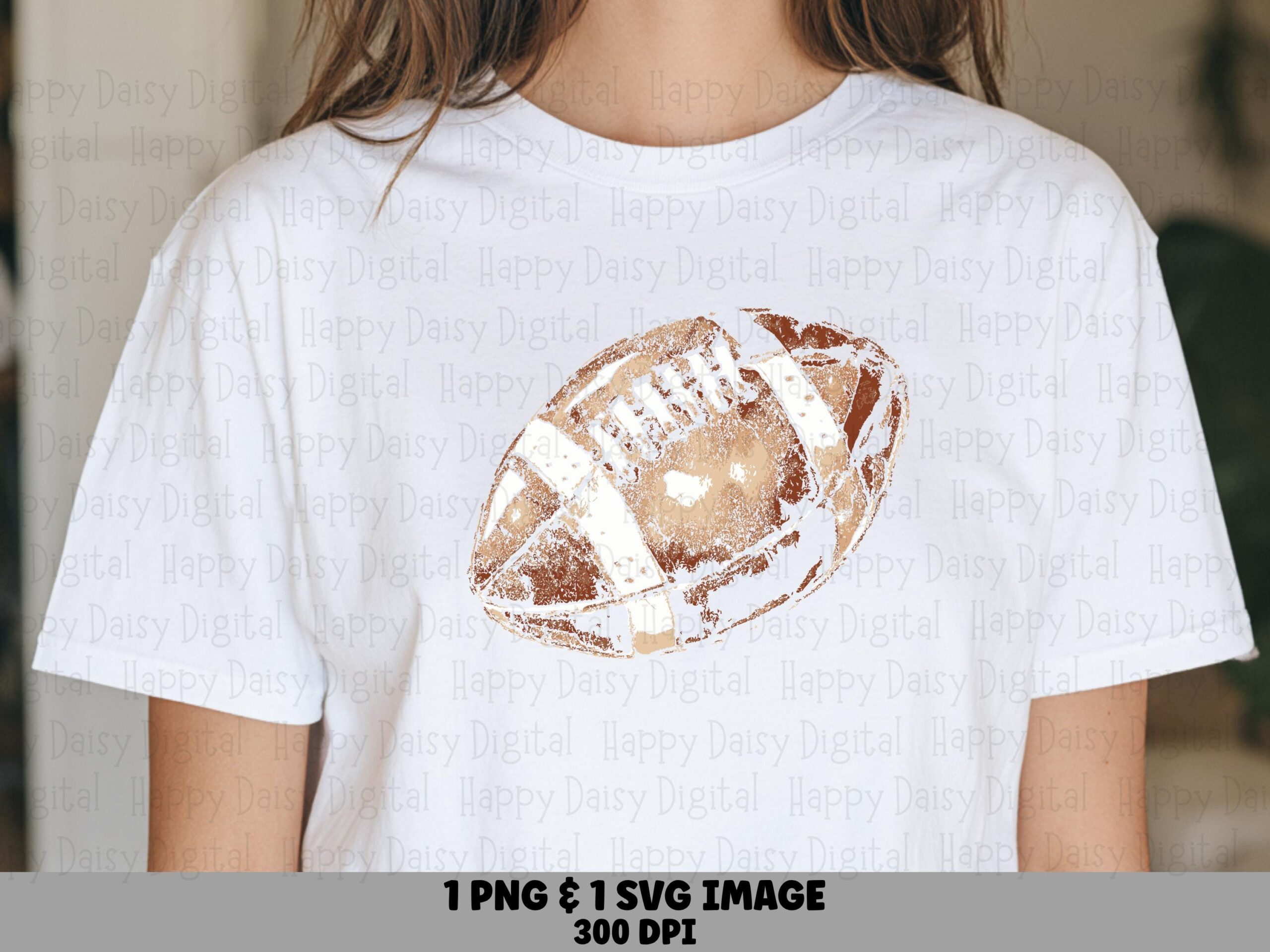 Football Illustration SVG PNG Brown Football Illustration V2 Detailed Ball Illustration Cricut Silhouette Canva Commercial Use POD
