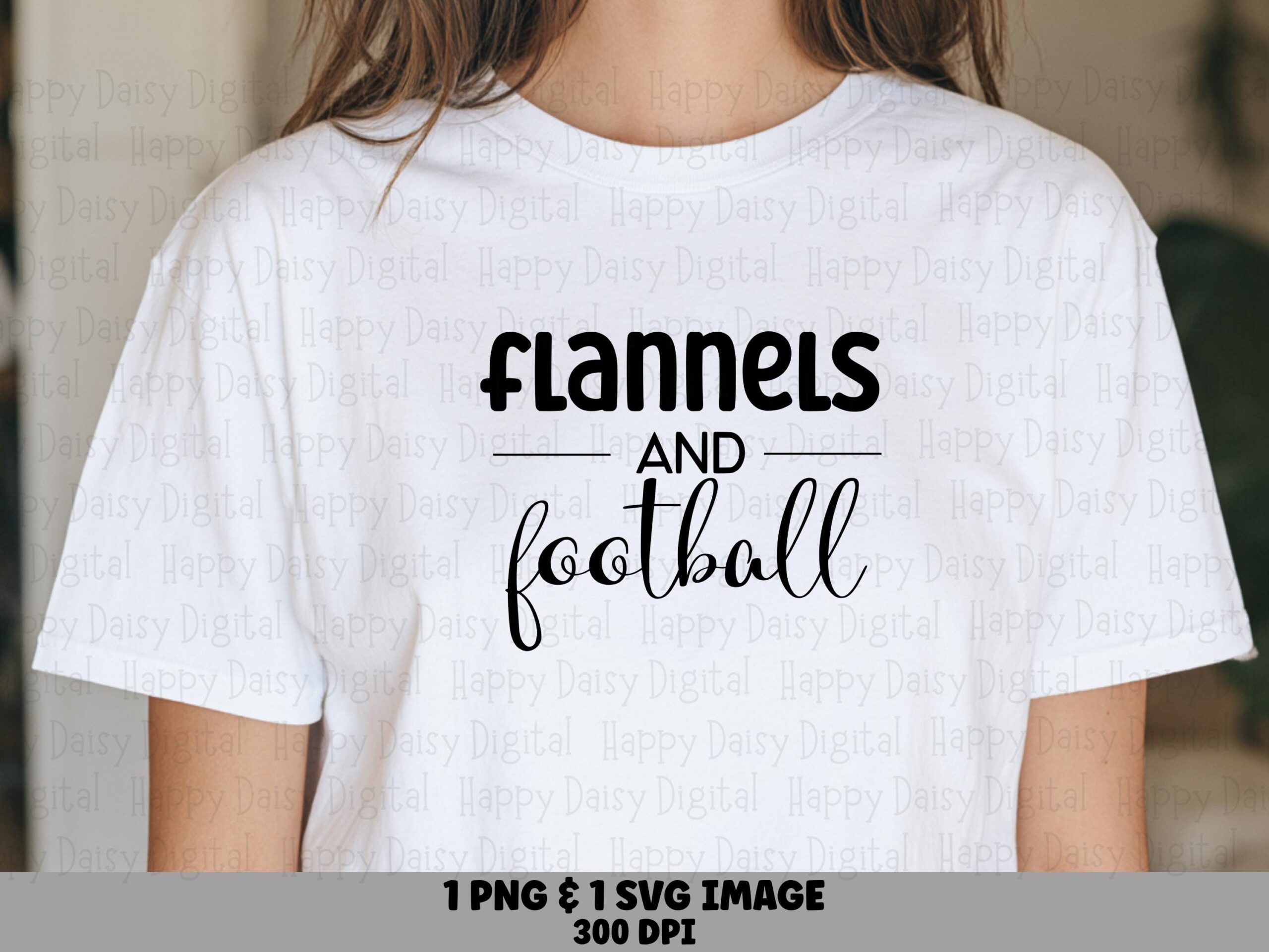 Flannels And Football SVG PNG Flannels And Football Bold Script Text Cricut Silhouette Canva Commercial Use POD