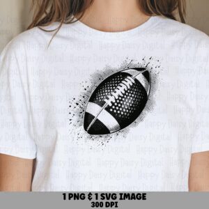 Football Illustration SVG PNG Football Splatter Design Paint Splatter Illustration Cricut Silhouette Canva Commercial Use POD