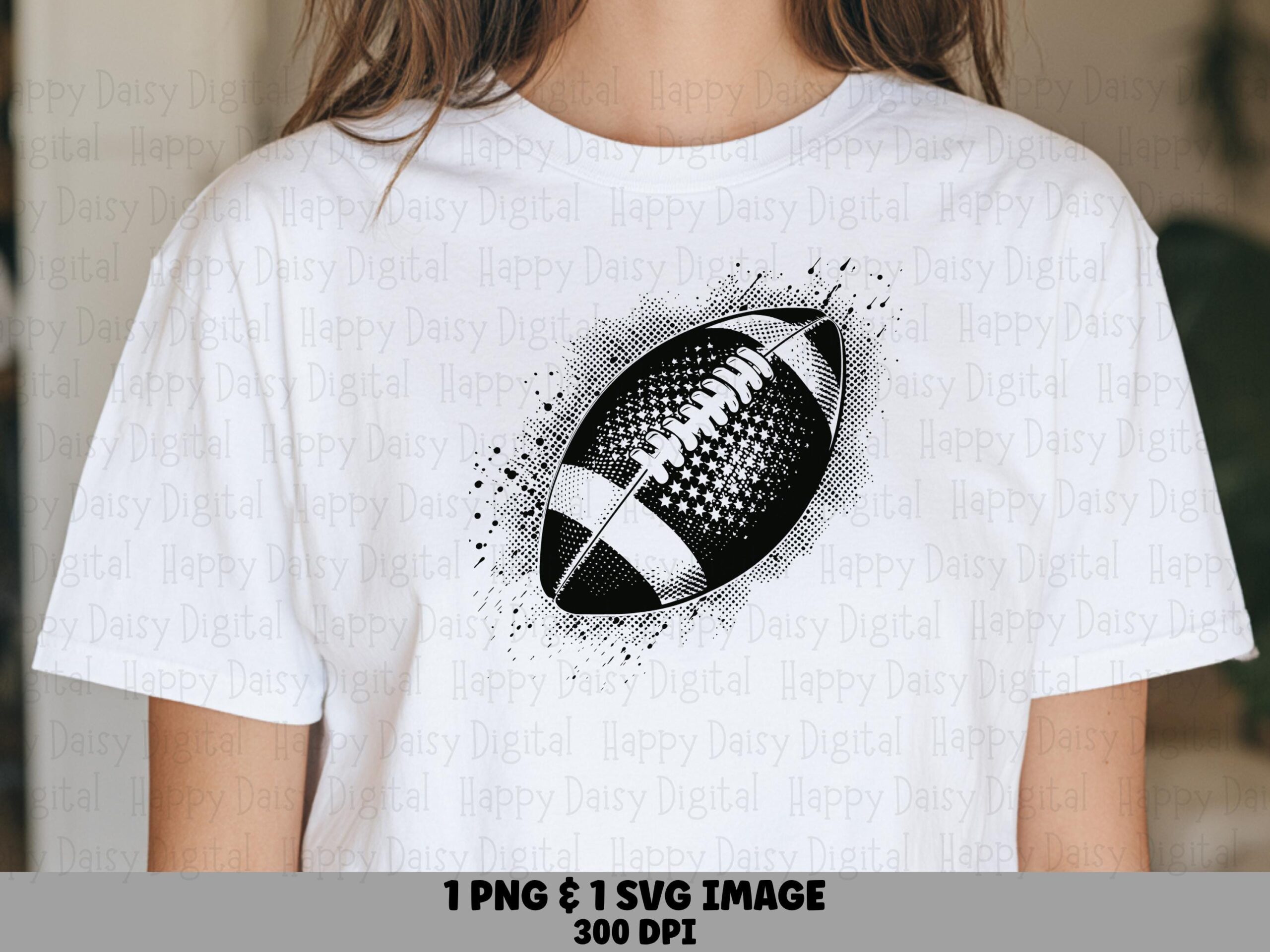 Football Illustration SVG PNG Football Splatter Design Paint Splatter Illustration Cricut Silhouette Canva Commercial Use POD