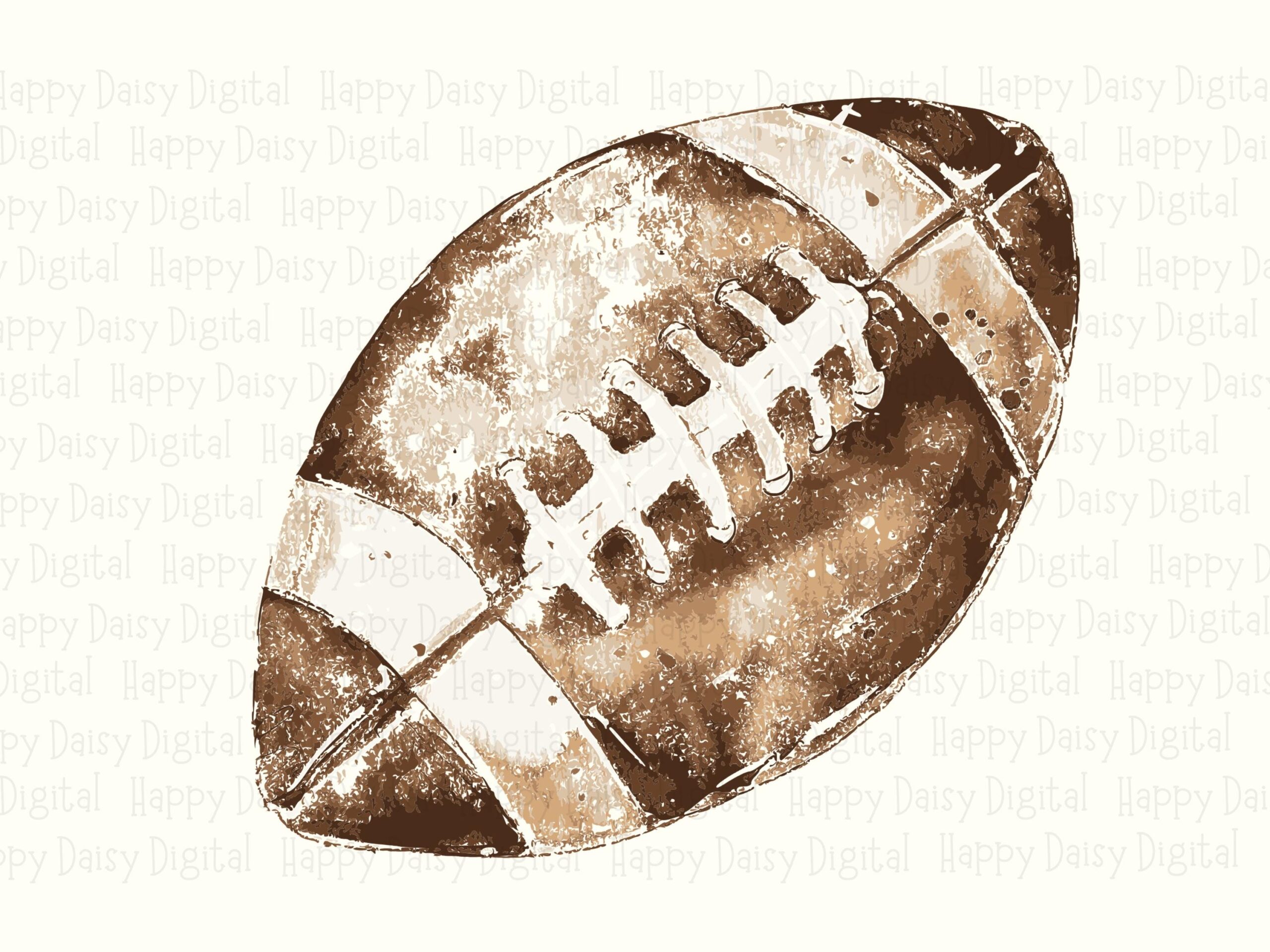 Football Illustration SVG PNG Football Illustration Style3 Detailed Ball Illustration Cricut Silhouette Canva Commercial Use POD - Image 2