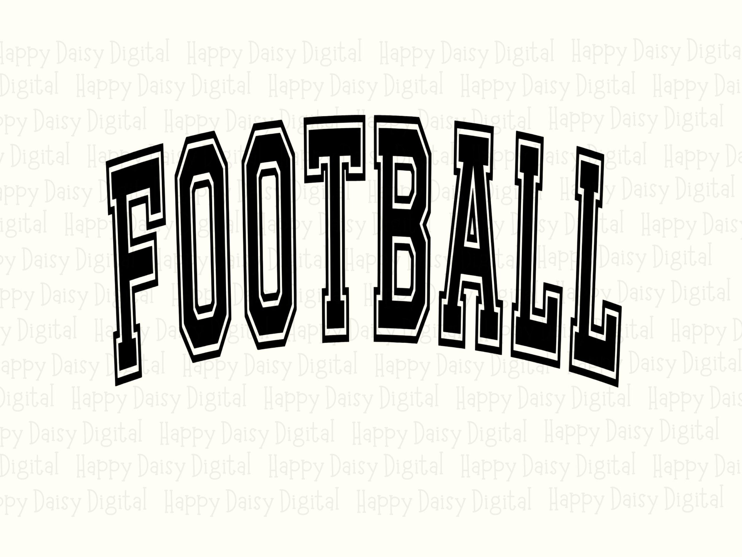 Football SVG PNG Football Varsity Alt Arched Text Design Cricut Silhouette Canva Commercial Use POD - Image 2
