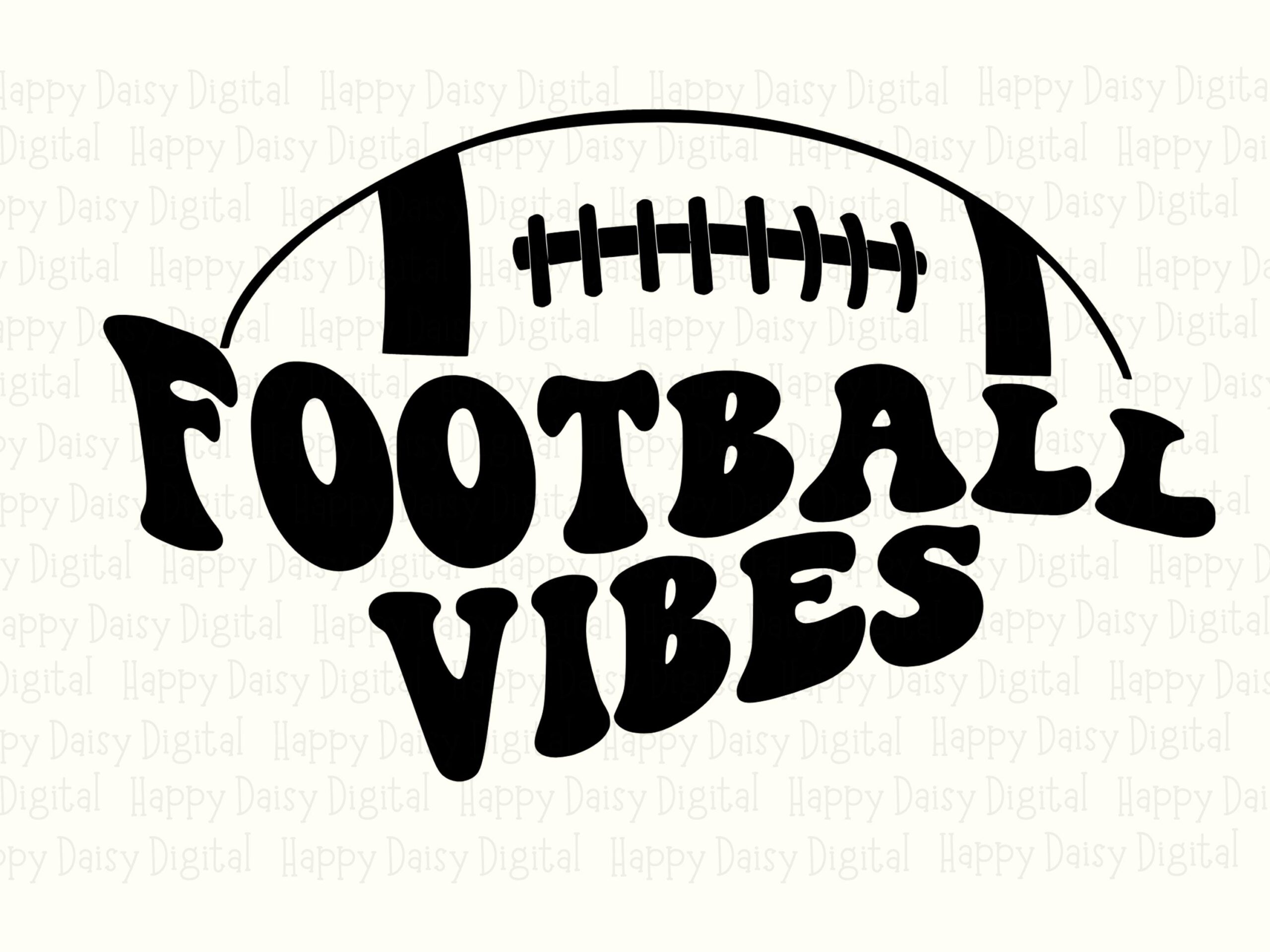 Football Vibes SVG PNG Football Vibes Design Football Icon Design Cricut Silhouette Canva Commercial Use POD - Image 2