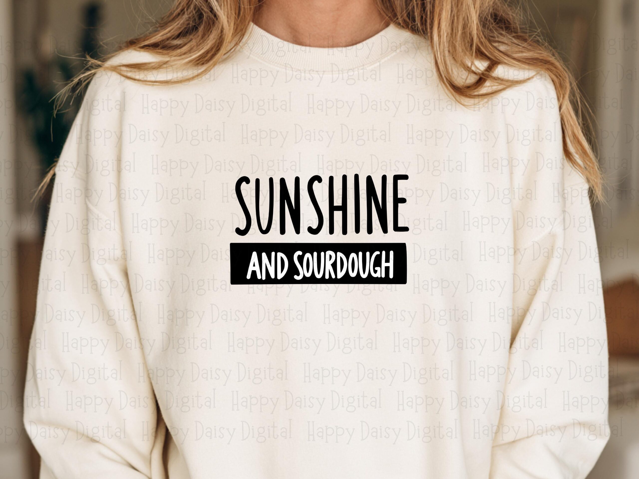 Sunshine And Sourdough SVG PNG Sunshine And Sourdough Boxed Text Design Cricut Silhouette Canva Commercial Use POD - Image 2