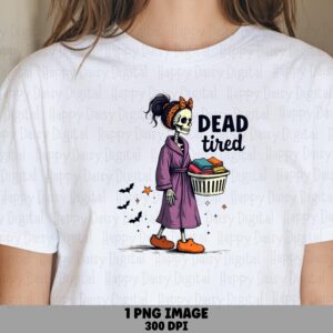 Dead Tired PNG Dead Tired Design Witch Illustration Commercial Use POD