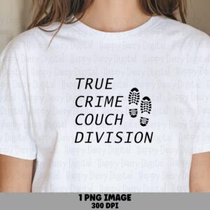 True Crime Couch Division SVG PNG True Crime Couch Footprint Icon Cricut Silhouette Canva Commercial Use POD