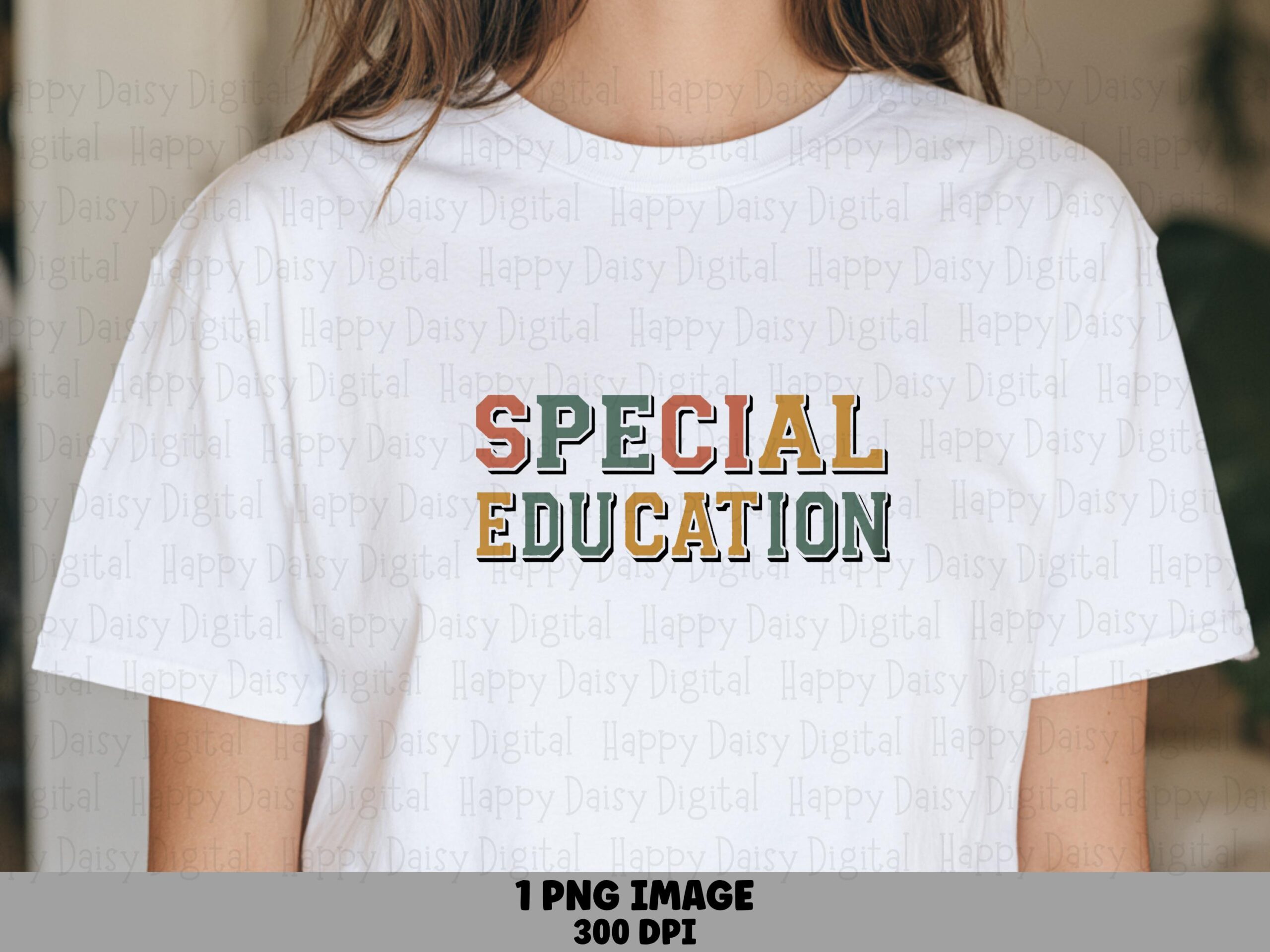 Special Education PNG Special Education Gradient Text Design Sublimation Design Commercial Use POD