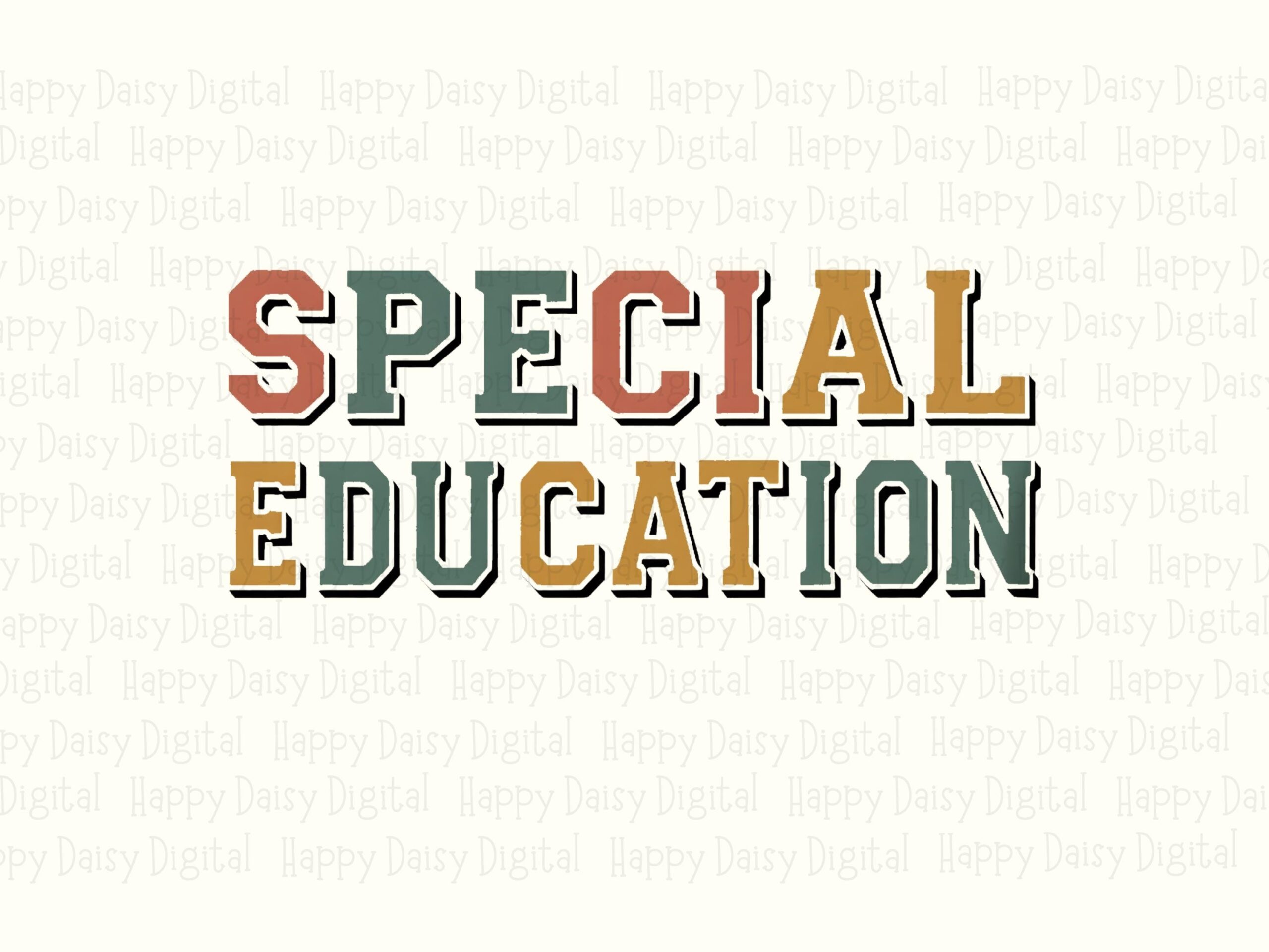 Special Education PNG Special Education Gradient Text Design Sublimation Design Commercial Use POD - Image 2