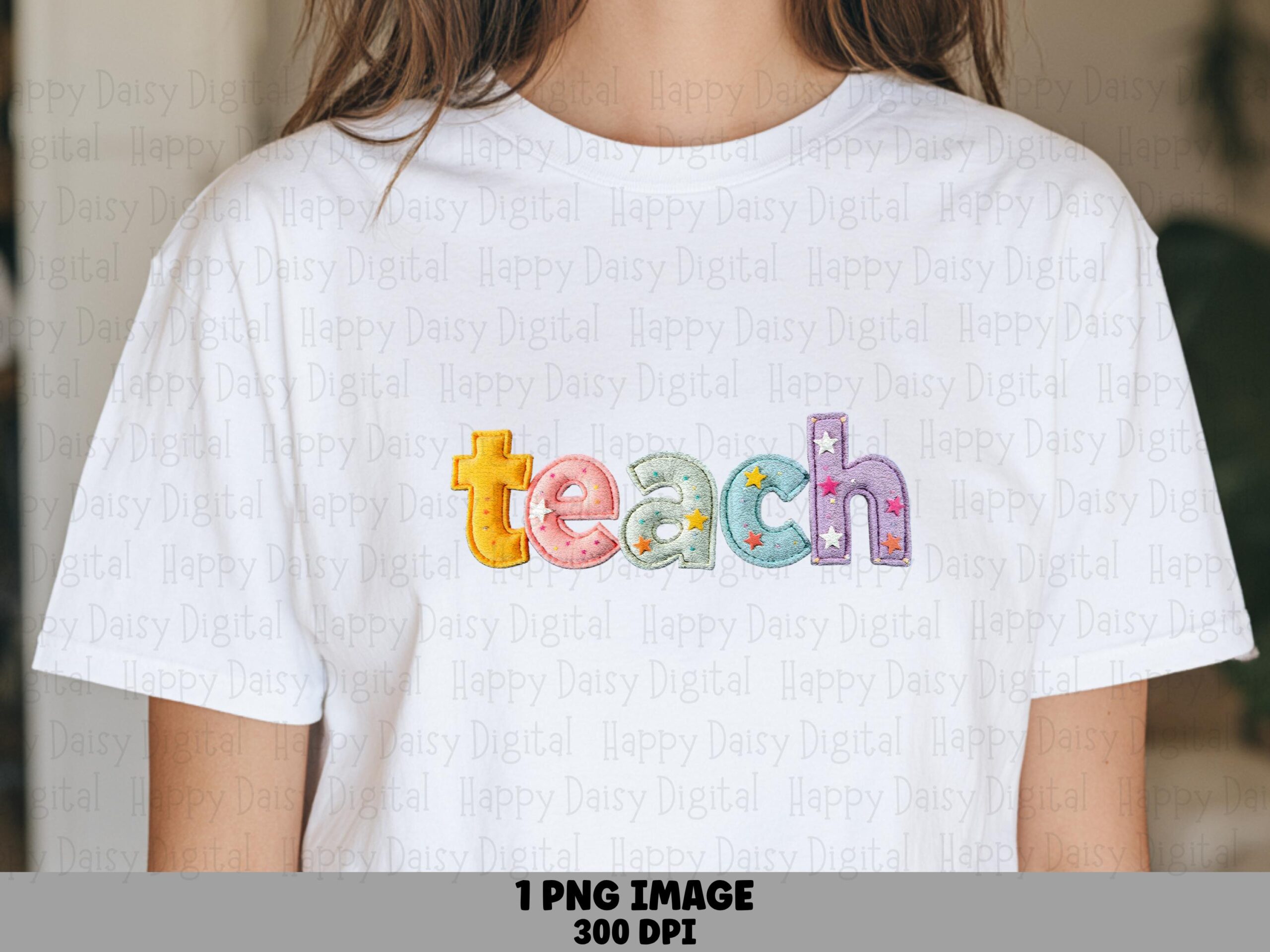 Teach PNG Teach Script Design Pastel Gradient Text Sublimation Design Commercial Use POD