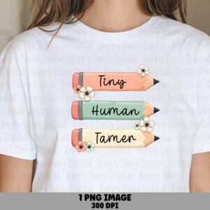 Tiny Human Tamer PNG Tiny Human Tamer Pencil Illustration Sublimation Design Commercial Use POD