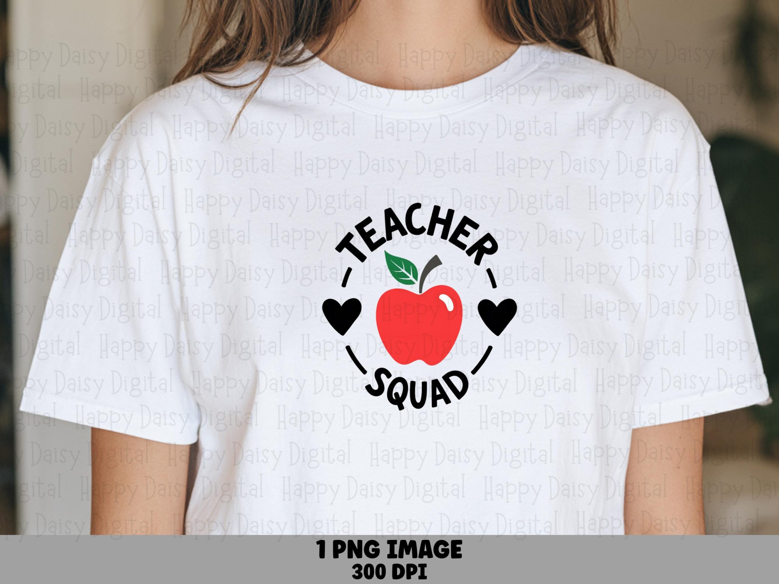 Teacher Squad PNG Teacher Squad Design Apple Heart Icon Sublimation Design Commercial Use POD