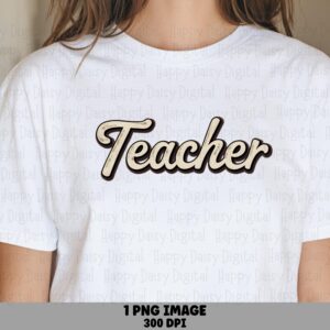 Teacher PNG Teacher Script Design Script Text Sublimation Design Commercial Use POD