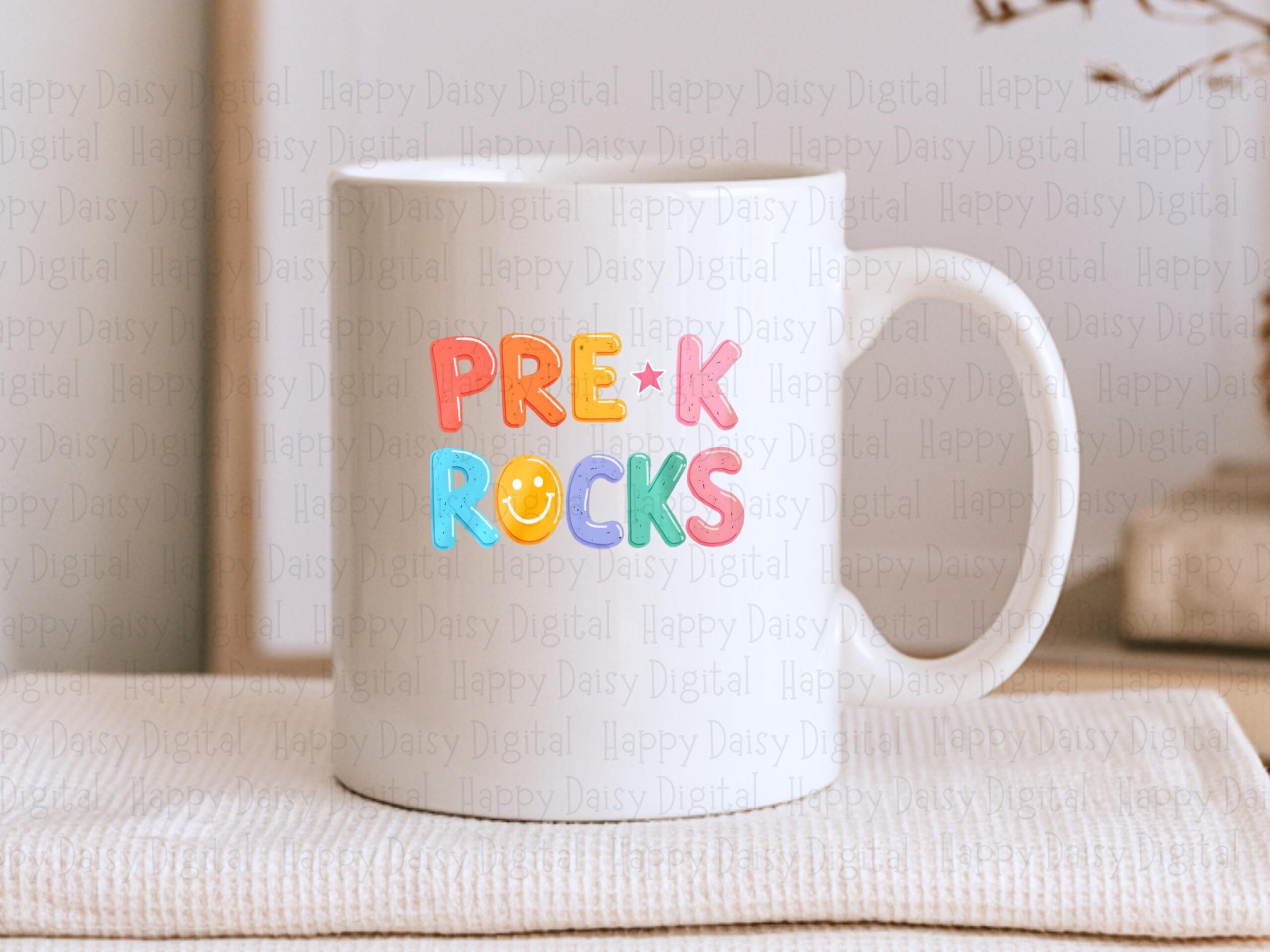Pre-K Rocks PNG Pre-K Rocks Colorful Stacked Text Sublimation Design Commercial Use POD - Image 2