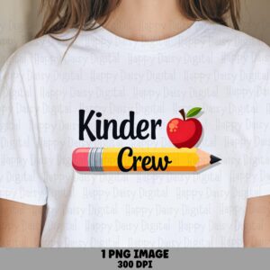 Kinder Crew PNG Kinder Crew Design Apple Pencil Illustration Sublimation Design Commercial Use POD
