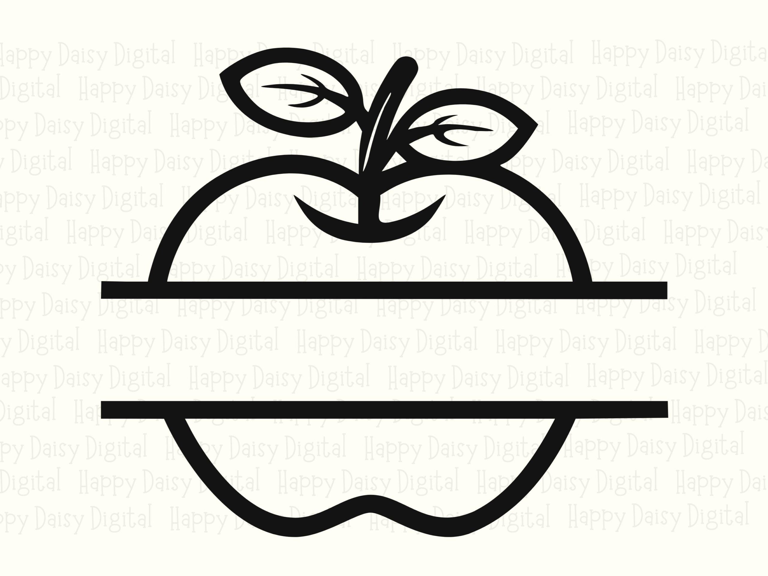Apple Leaf Icon SVG PNG Apple Leaf Icon Simple Line Art Cricut Silhouette Canva Commercial Use POD - Image 2