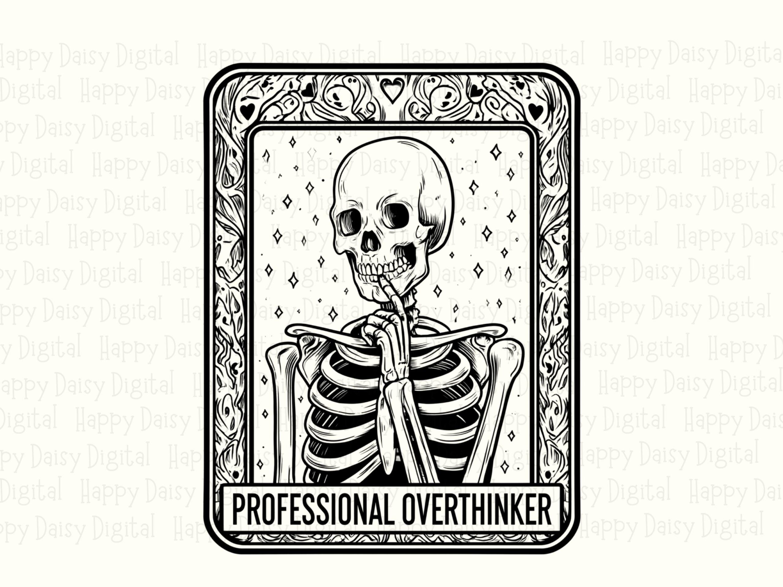 Professional Overthinker PNG Professional Overthinker Tarot Card Design Commercial Use POD - Image 2