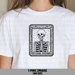 Professional Overthinker PNG Professional Overthinker Tarot Card Design Commercial Use POD