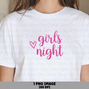 Girls Night PNG Girls Night Design Script Text Commercial Use POD